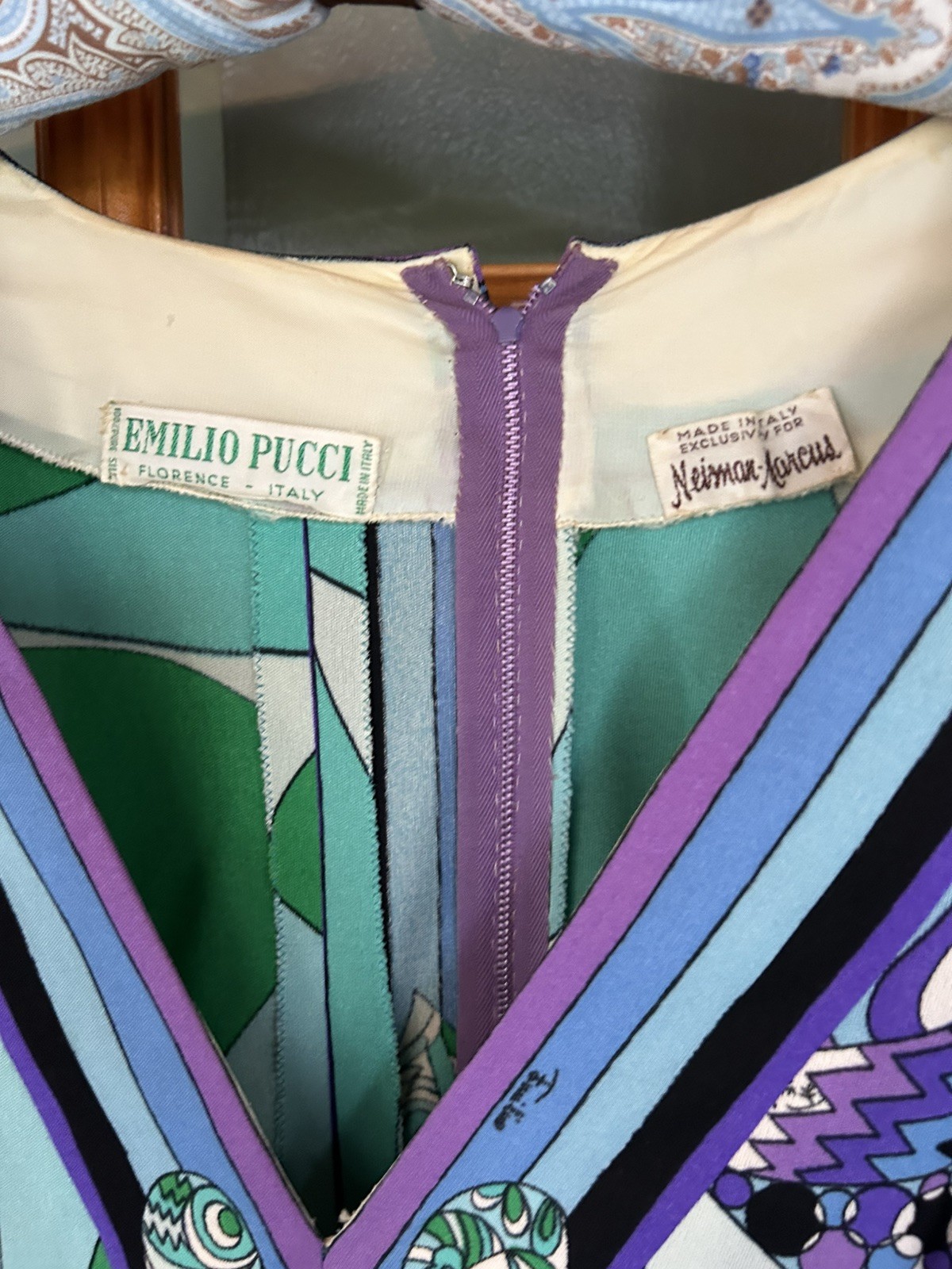 Vintage Emilio Pucci 12 6 Jersey Silk Dress