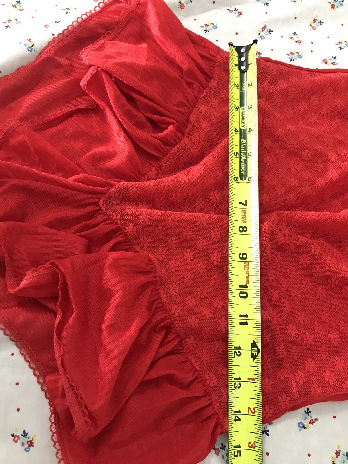VINTAGE Spotlight Beautiful Red Panties 100% Nylon Size S