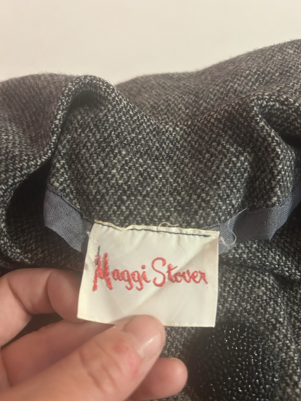 Vintage 1960s Wool Dress Tweed Mod Maggie Stover Union Made 28”W S/M Gray Fall