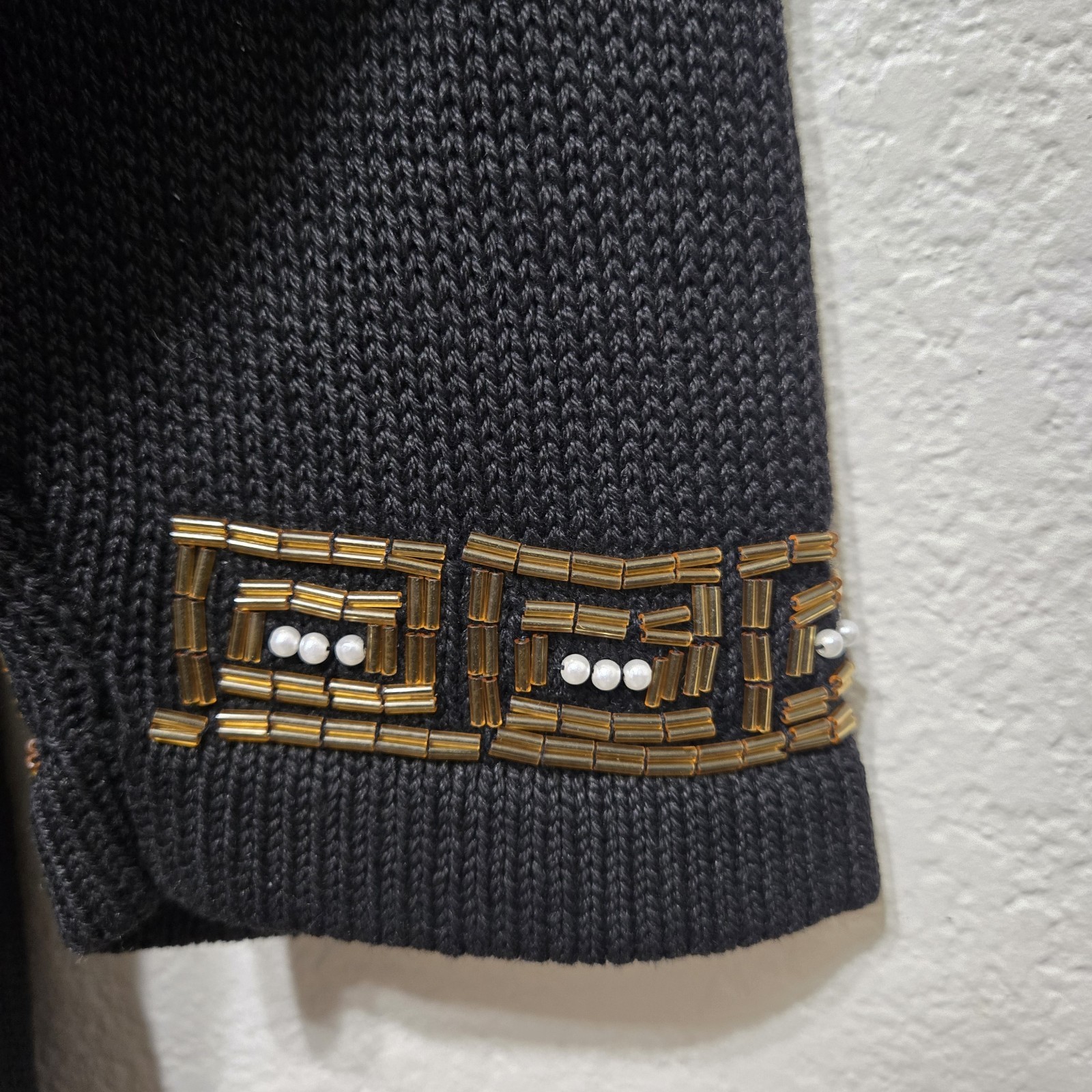 Vintage V J Woman Beaded Sweater Size 1X