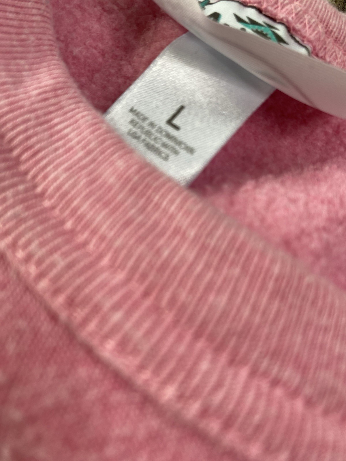 AriZona Iced Tea Graphic Logo Pink Crewneck Pullover Sweatshirt Women’s Large