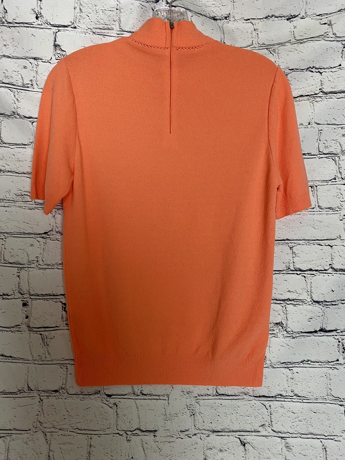 Vtg NWOT Women’s Fairfield S Orange Mock Turtleneck Sweater Retro Granny Core