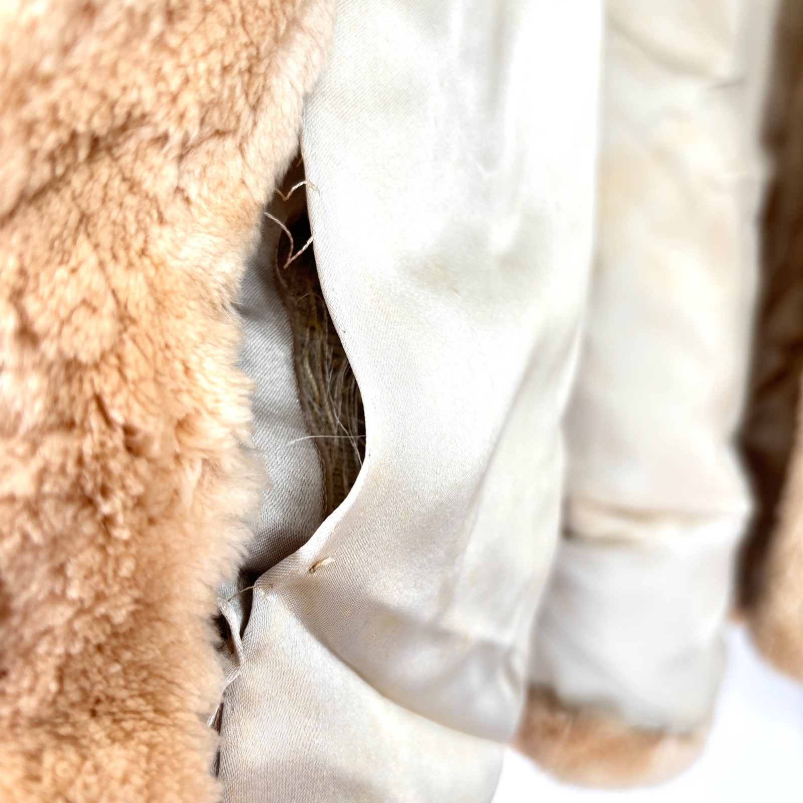 Vintage Dicker and Dicker Beverly Hills Short Fur Jacket Honey Beige 60s Medium