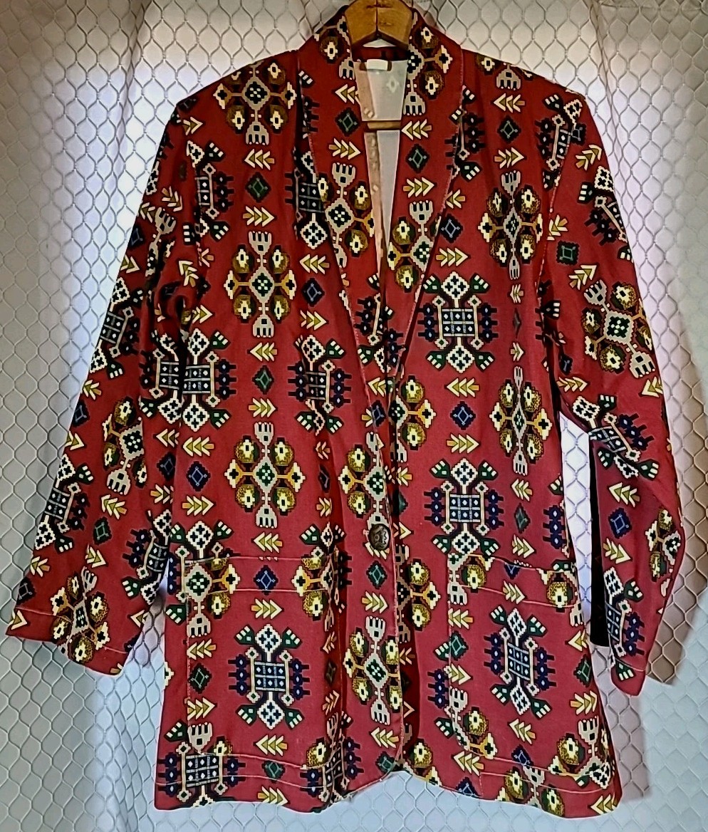 Vintage Blazer Aztec western denim jacket women’s Gotcha Covered Copper Button