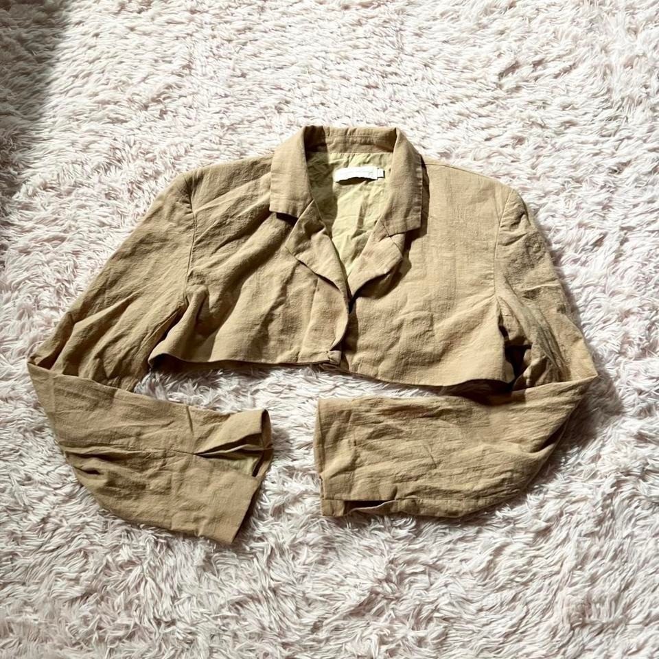 Cropped Minimalist Clean Aestetic Boho Textured Hipster Granola Indie Blazer