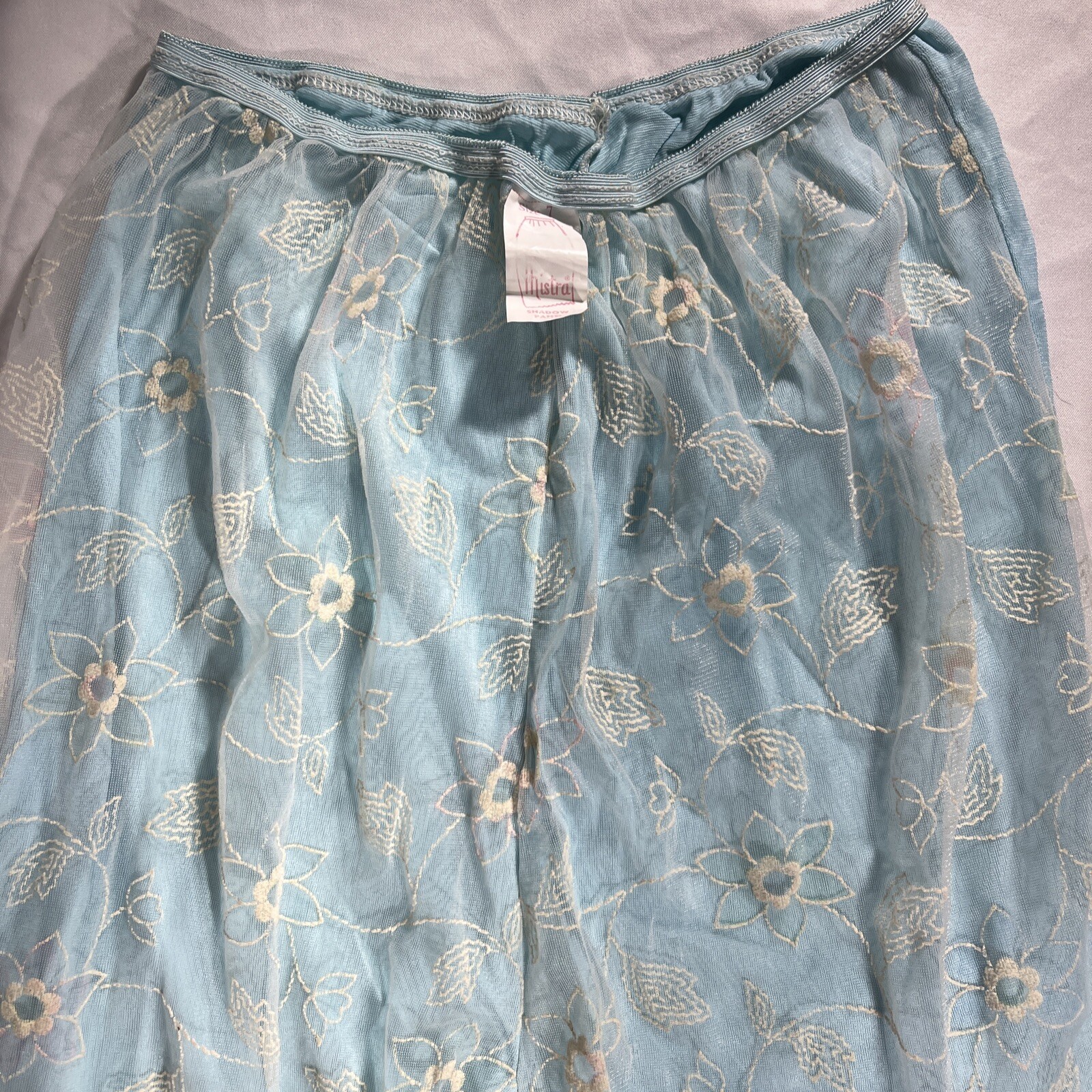 50s Panties Knickers Mistra Shadow Panel Underwear Size 7 Blue