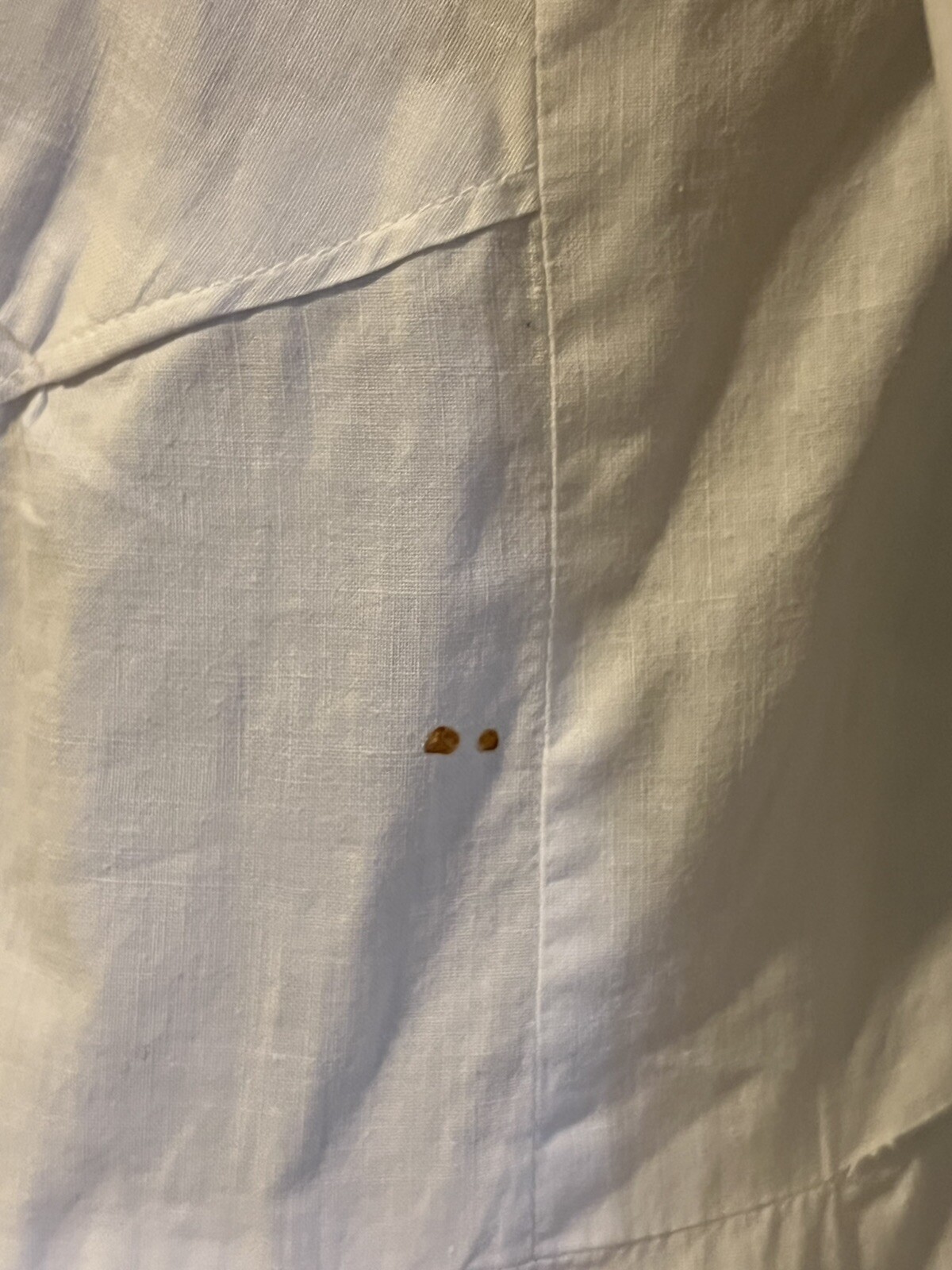Vintage Antique Handmade White Cotton Slip Nightgown Undergarment Eyelet Hem M
