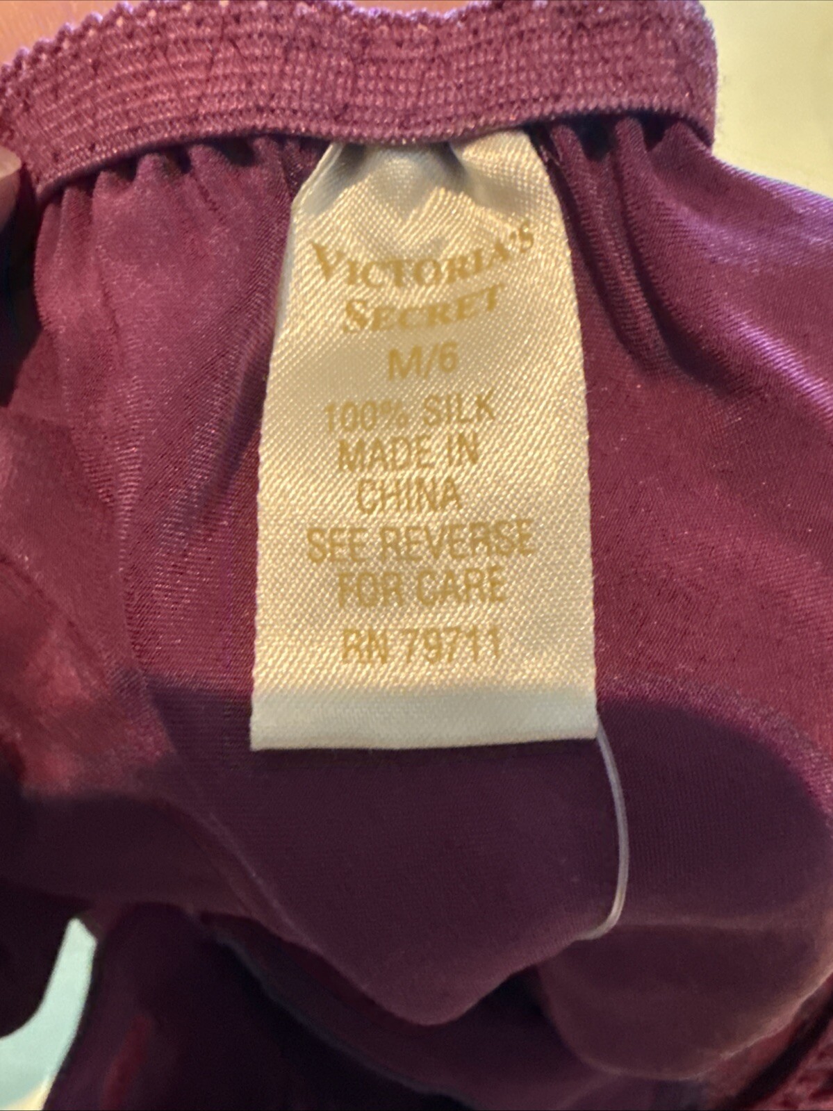Vintage Victoria’s Secret Silk Panties – Purple Plum Color M/6 #001
