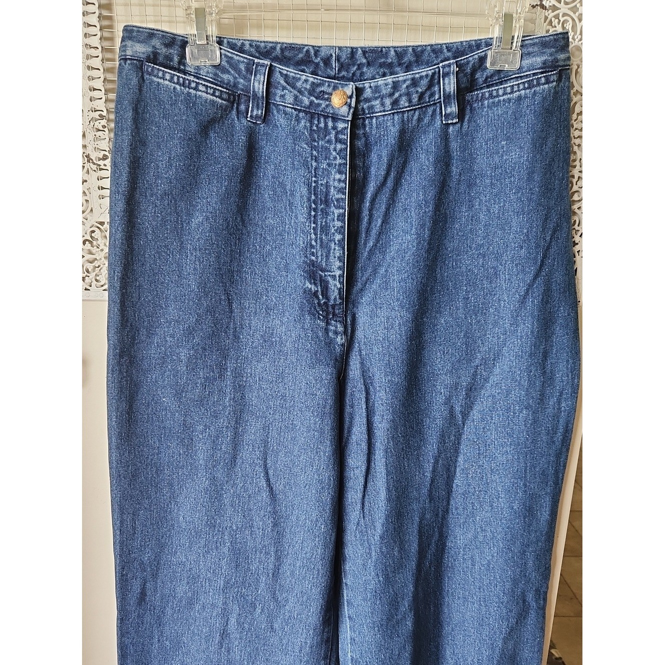 LRL Gold Crest Ralph Lauren Jeans sz 12 Denim Wide Leg Mom 90s Y2K