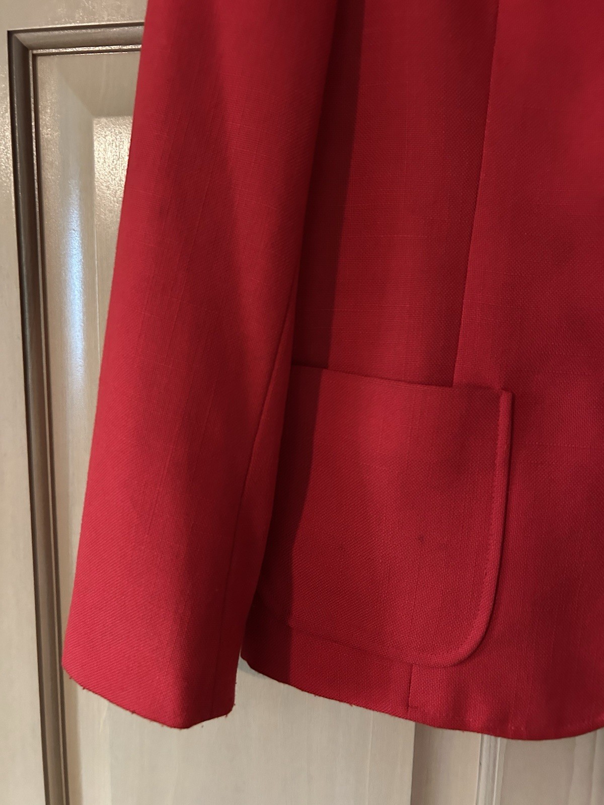 Vintage 80s Brooks Addition Vibrant Red Blazer Corporate Power Suit Jacket 9/10