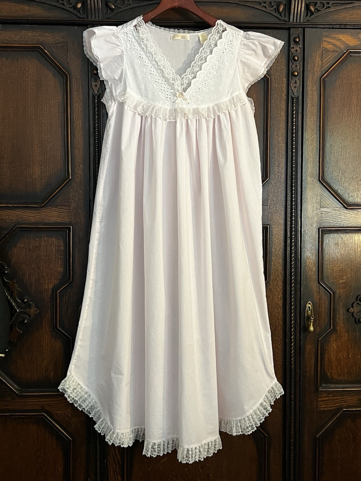 Robinson’s New Vintage 100% Cotton Nightgown with Lace