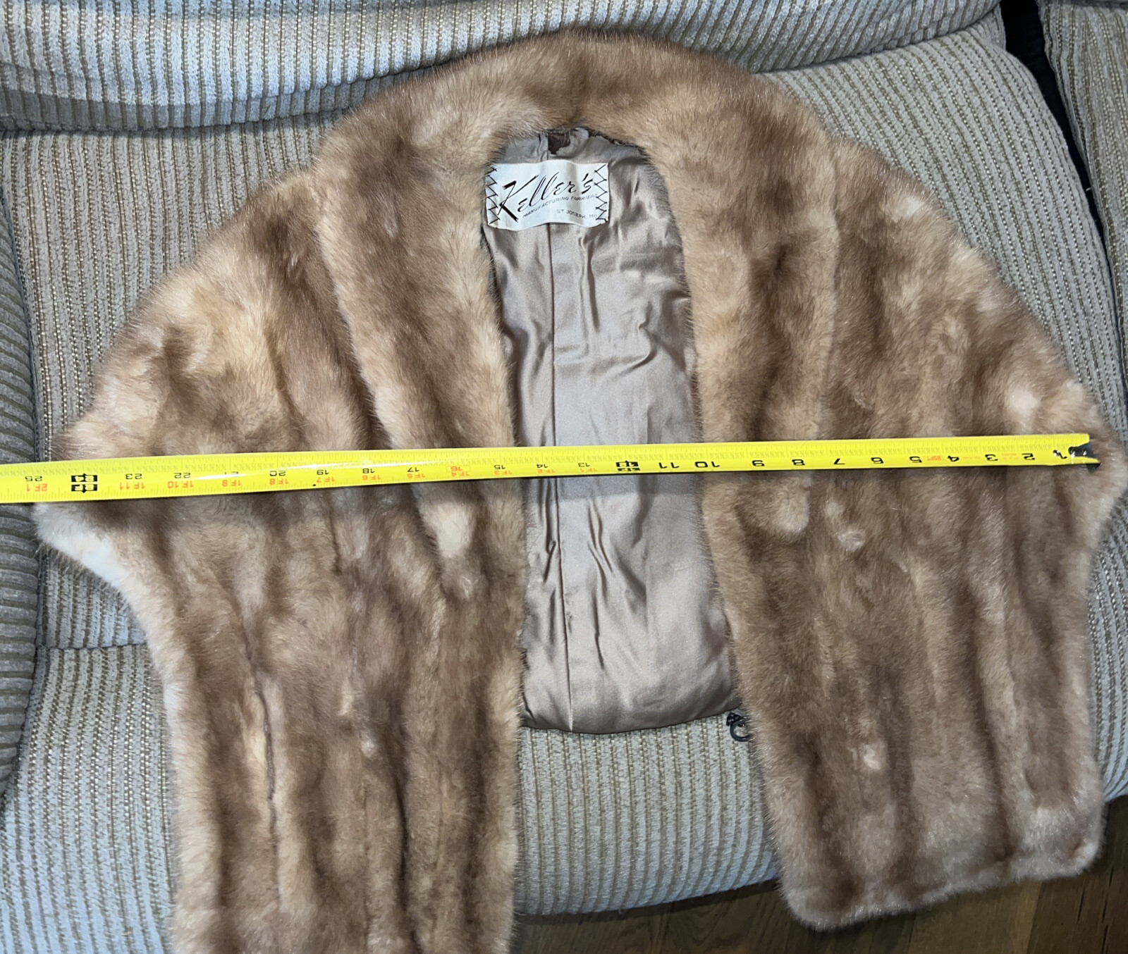 womens kellers furriers mink throw over coat vest