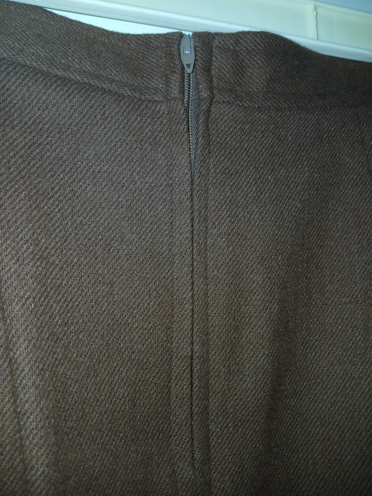 Vintage College Town Brown Wool Skirt Women’s 11/12 Back Zip Classic Style