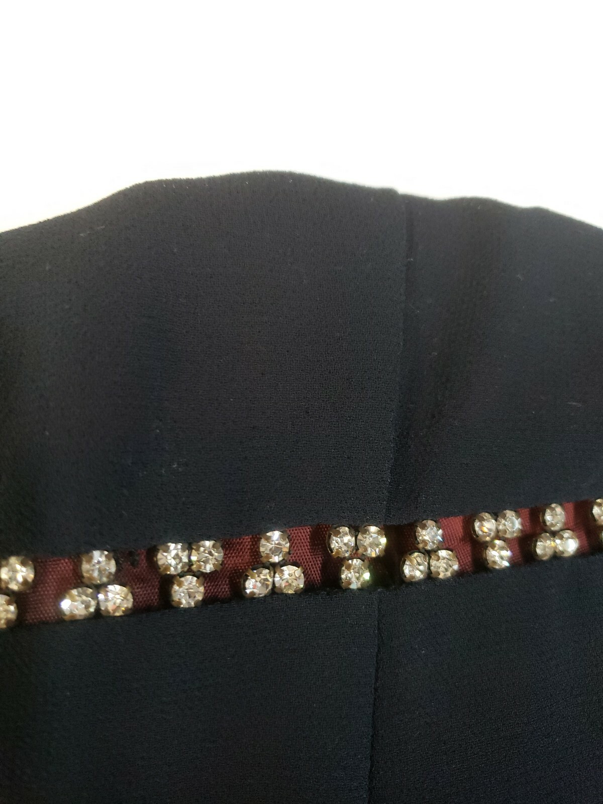 After Dark Vintage Size 15/16 Navy W Rhinestone Women’s Dress #W2