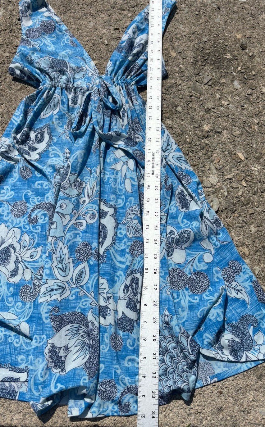 VTG 60s Lord & Taylor Sun Dress,cinched Waist floral Print.made Italy.medium