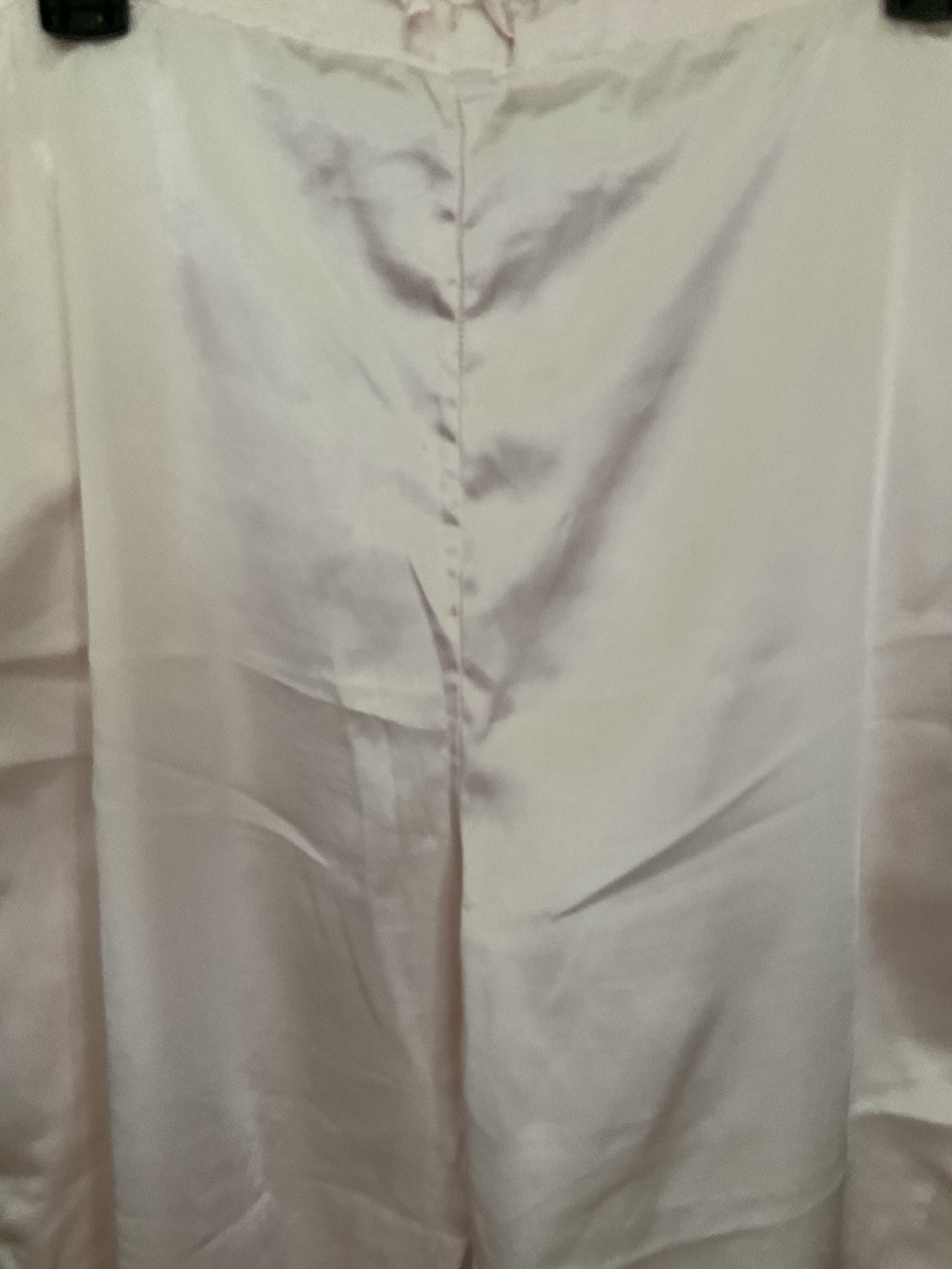 Ladies 2 Pc Pajama Set by Jeannie Size Large Pink Satin Look Polyester Used