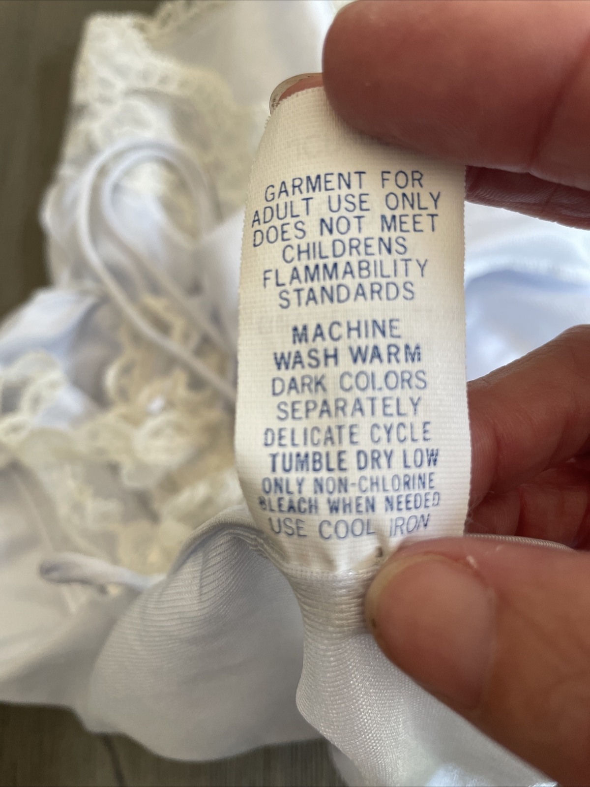 JC Penney Medium Light Blue Nylon Lace Teddy Bodysuit Lingerie Spaghetti Straps