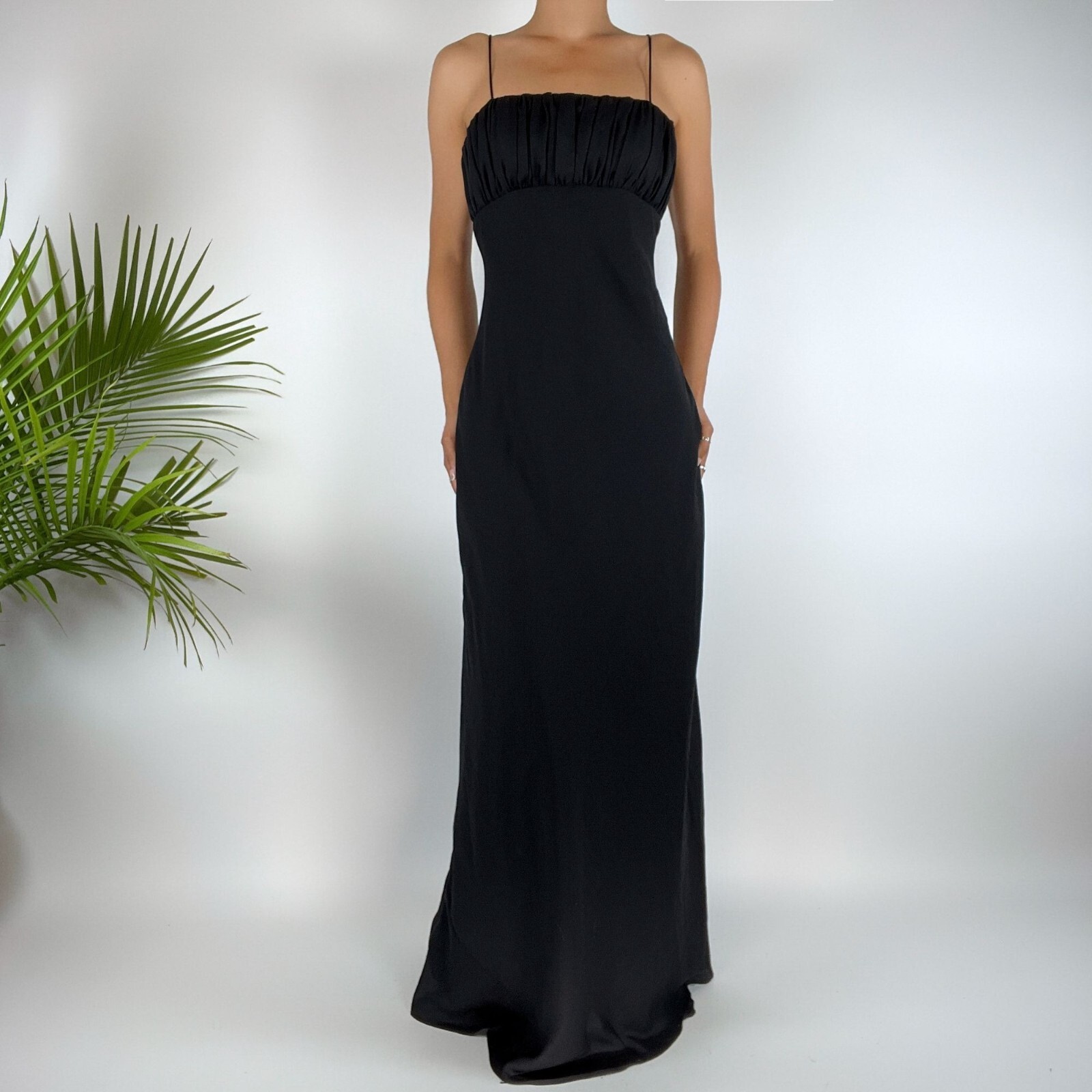 Vintage 90s Grunge Vampy Strappy Maxi Evening Dress / Size: Fits like a S-M