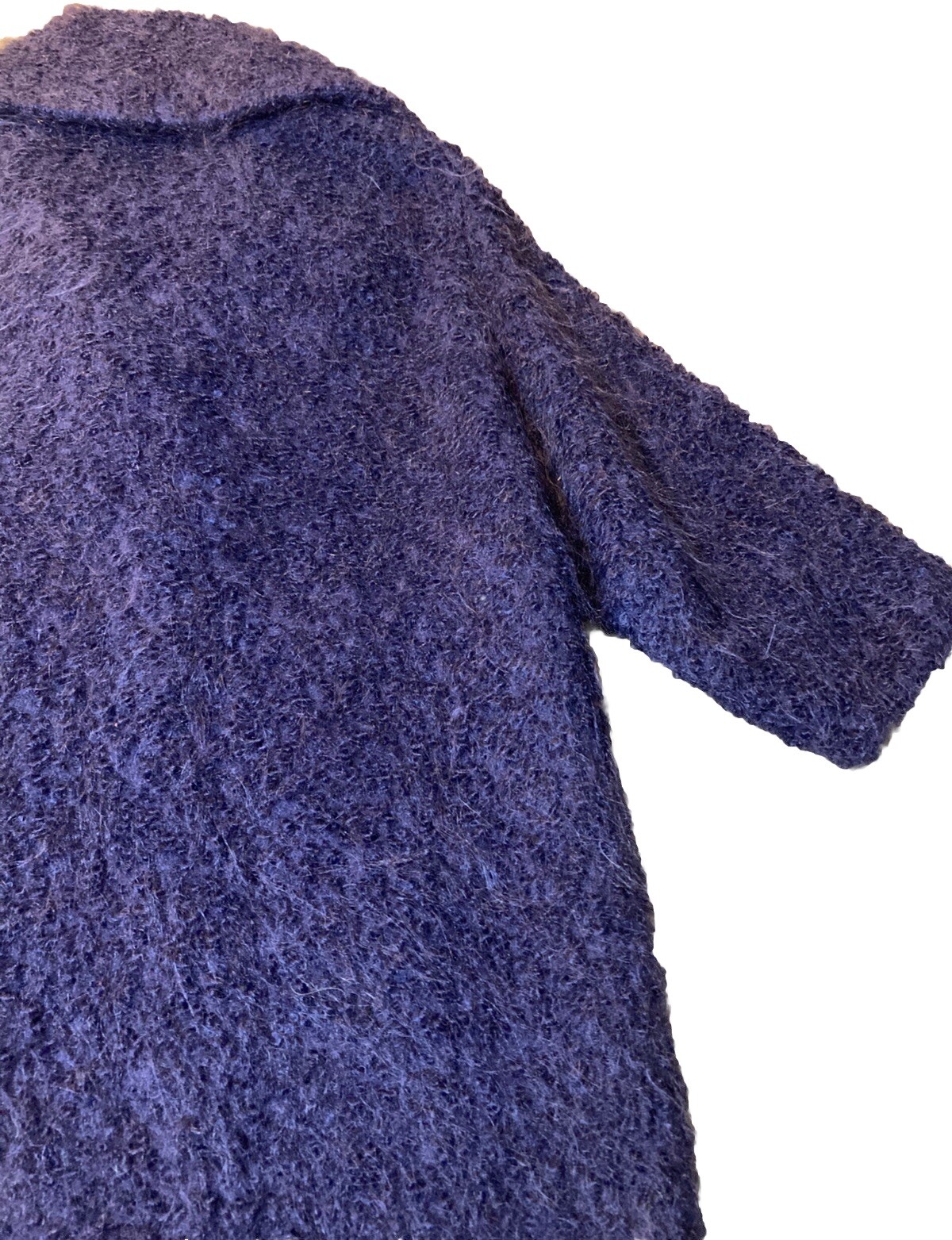 Vntg 1960’s Monte Sano Pruzan Mohair Cocoon Coat Nordstrom Plum Purple Wool M L