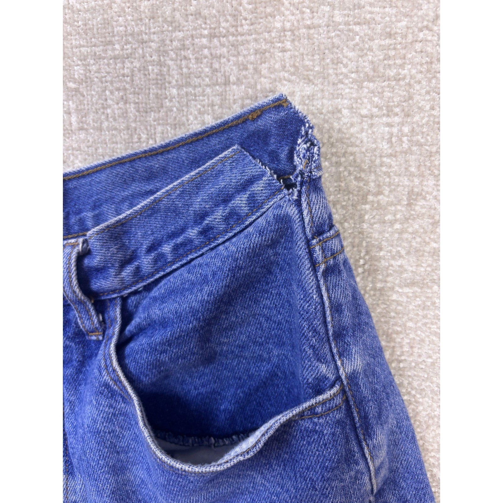 Vintage Guess Georges Marciano Denim Shorts Blue High Waist Button Fly Size 31
