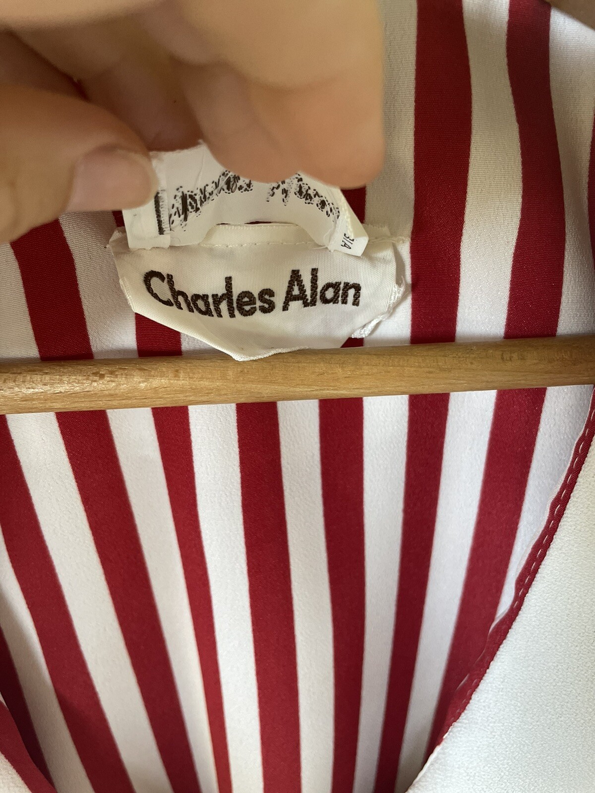 VTG 80s NIEMAN MARCUS ~ CHARLES ALAN Sz 12 Striped Dressy Blouse Shell Top