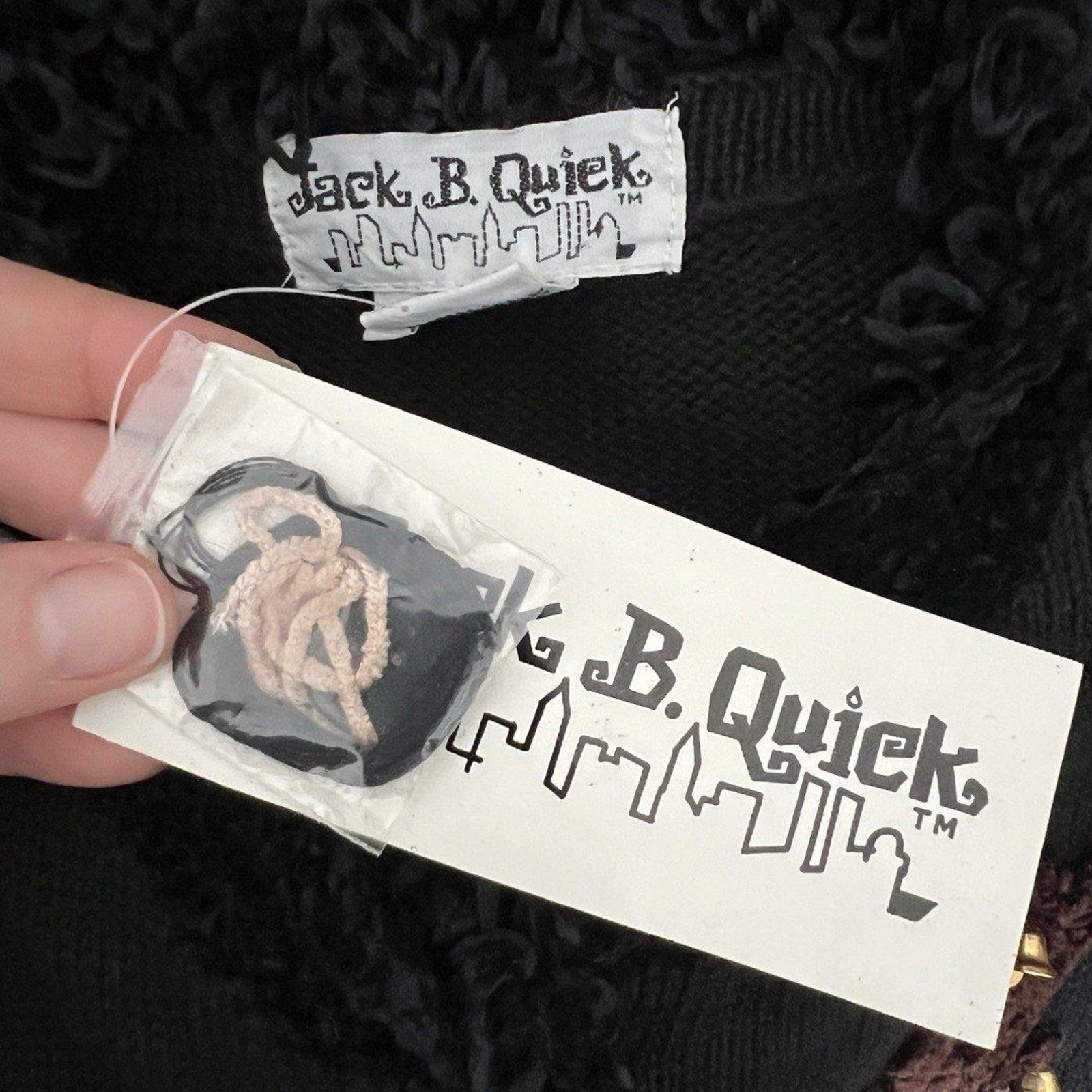 Vintage Jack B Quick Womens Christmas Cardigan M Black Reindeer New Old Stock