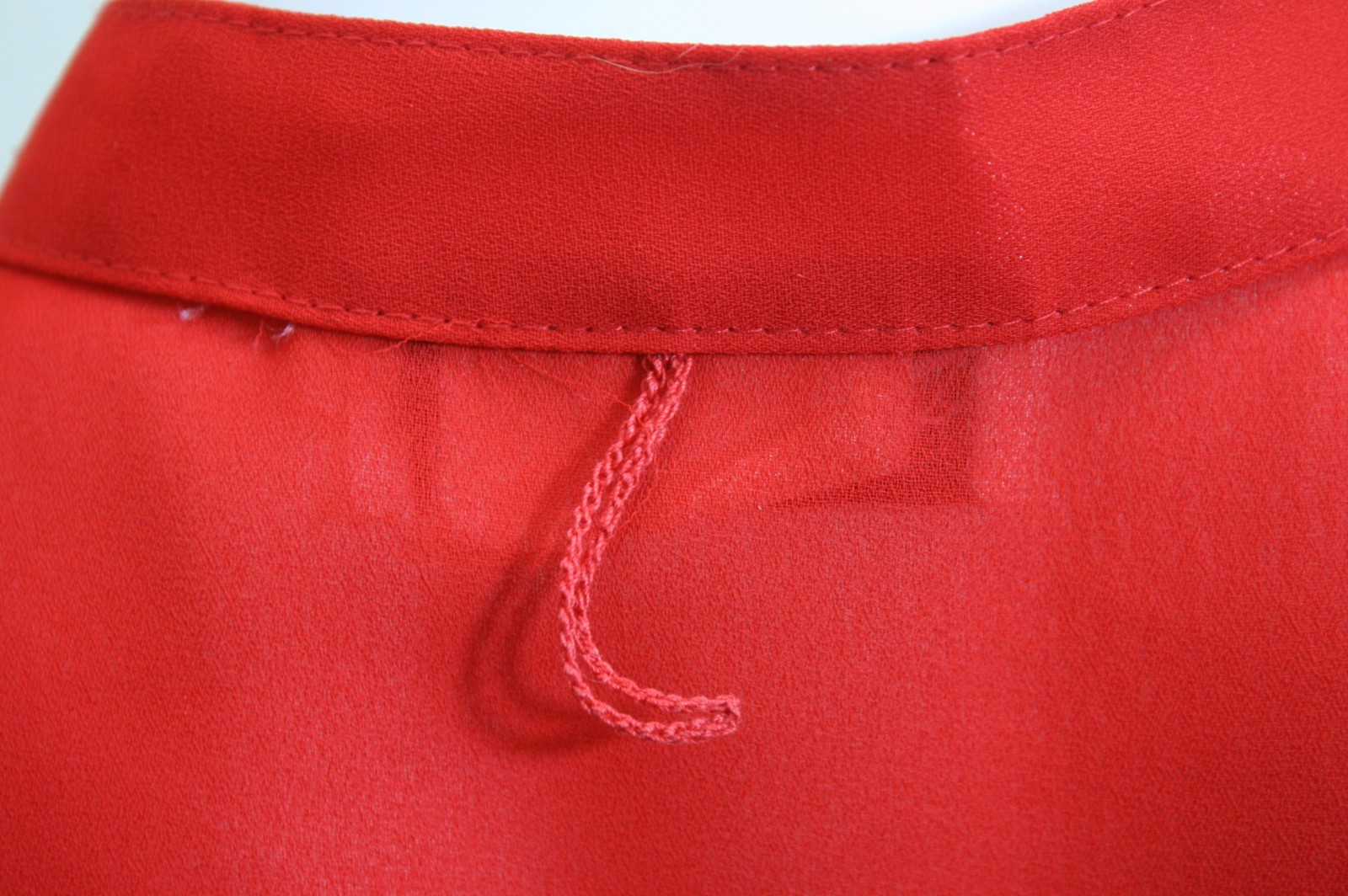 SCHRADER SPORT NEW YORK VINTAGE BLOUSE LONG SLEEVE DETACHABLE COLLAR TOP 8 RED