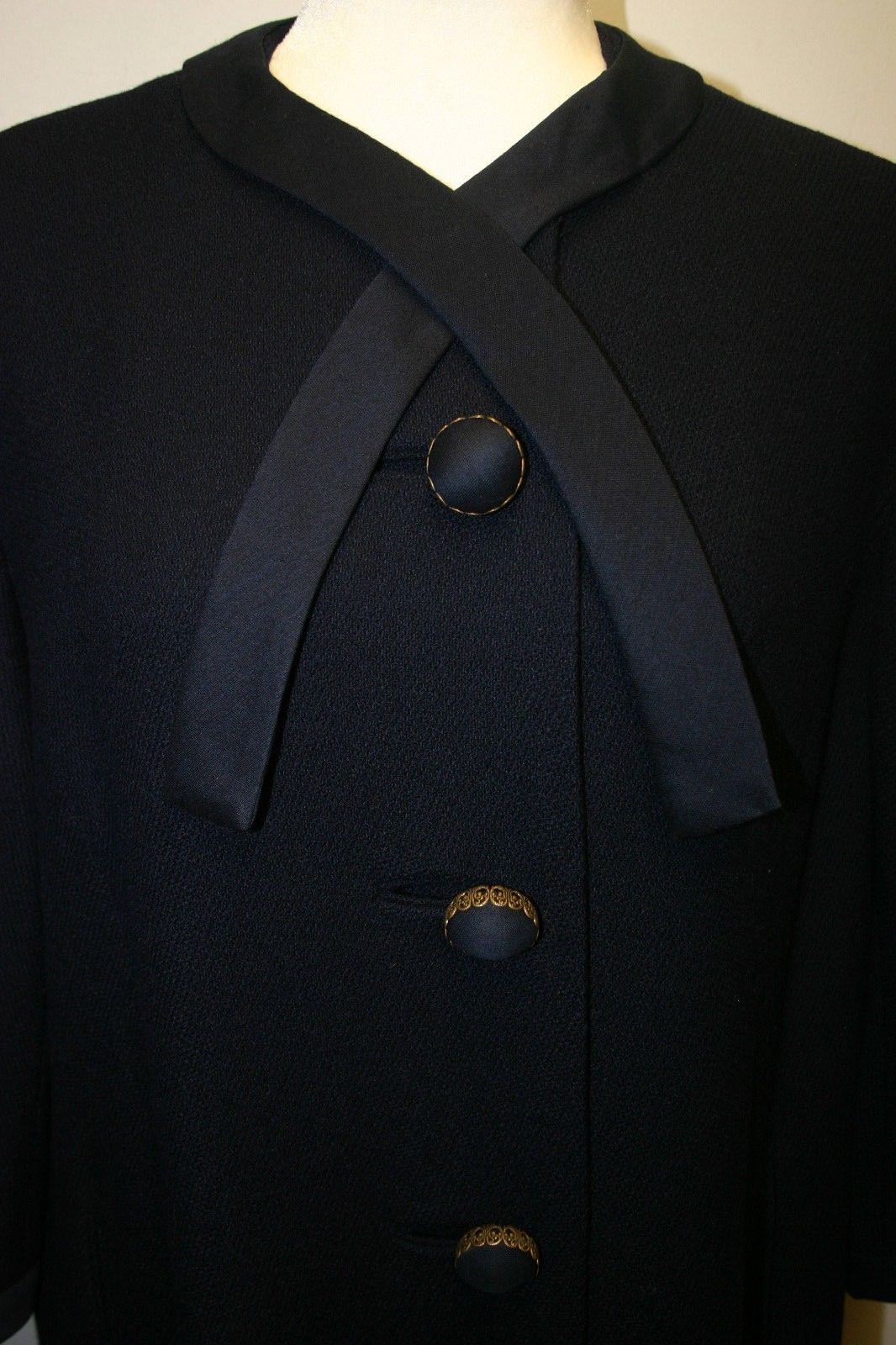 Vintage 1940s Hirsch Ladies winter jacket Navy Blue monarch new york