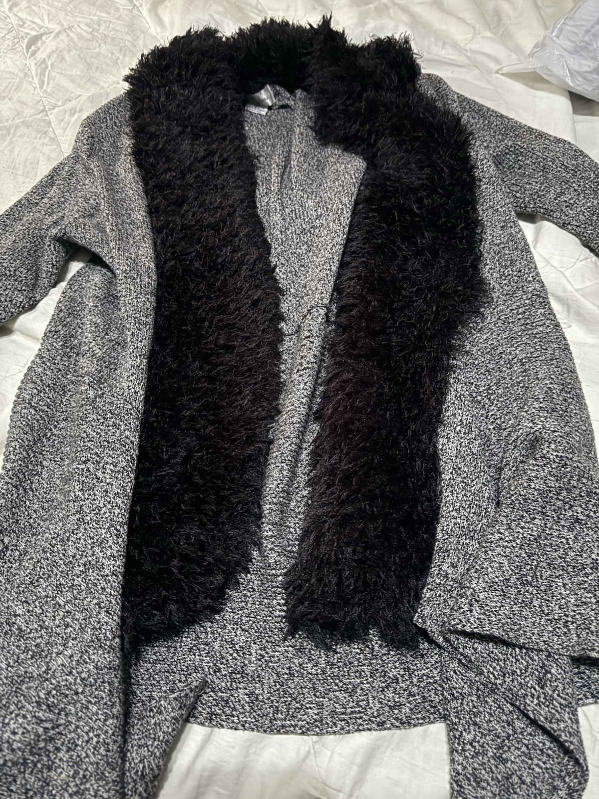 Penny Lane Cardigan Sweater Fur Lined Collar xl glamrock,steampunk,almost famous