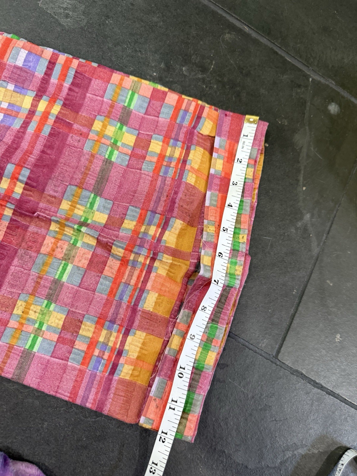 RARE Vintage 1970s Two Piece Set Bell Bottom And Top Bright Colorful Plaid SZ XS