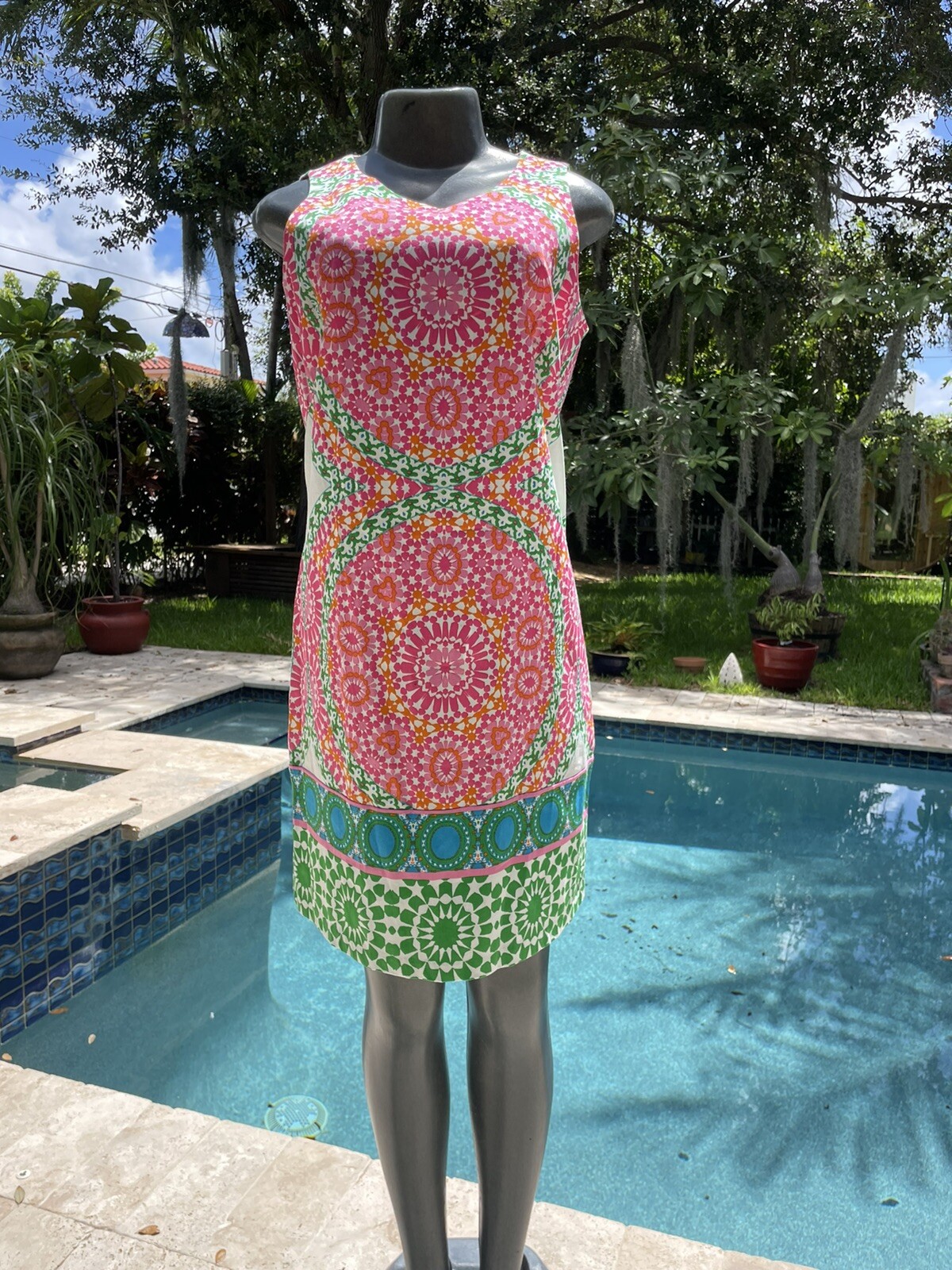 Vintage London times 60s psychedelic sleeveless dress