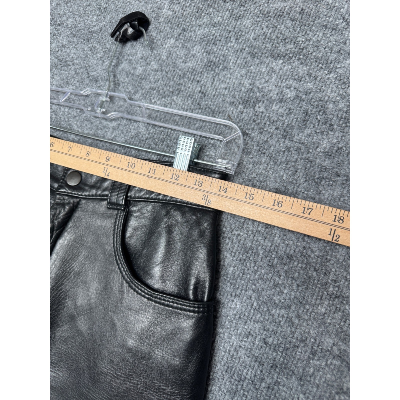 B. Miñones Castro Leather Pants Women 26 Black Vintage Spain Sheepskin