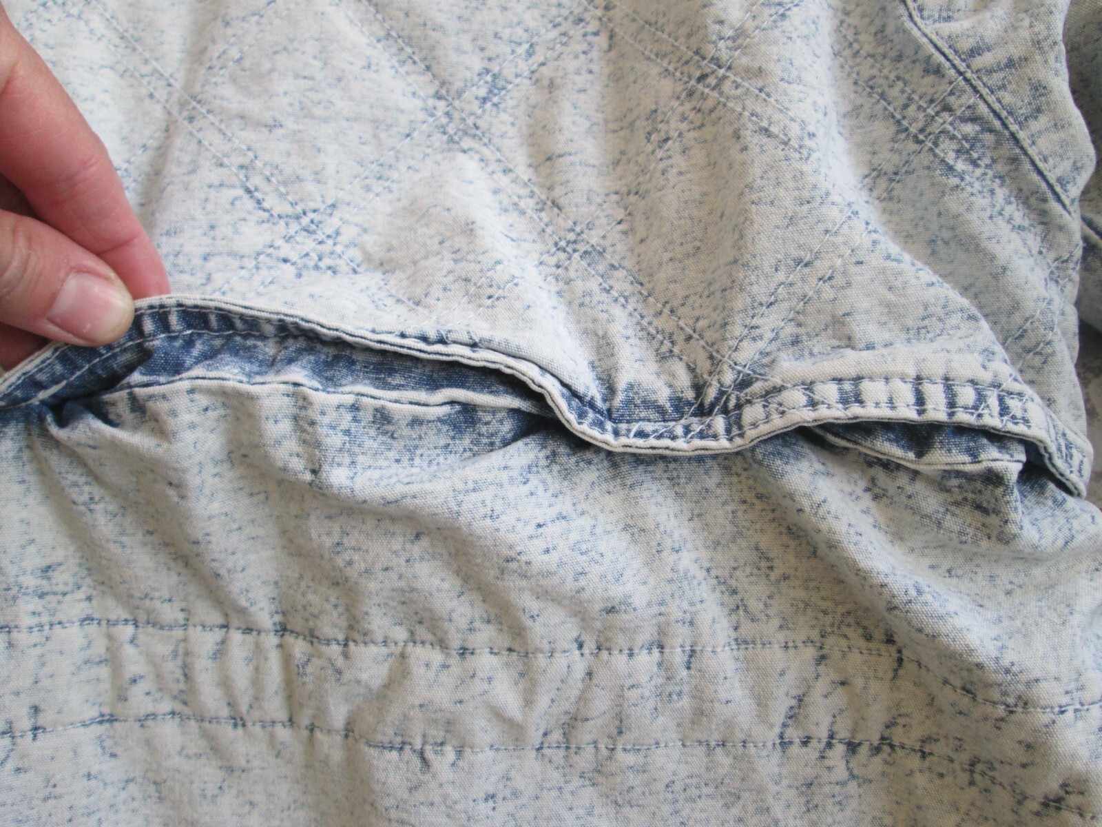 Vintage Northwest Blue Company Medium Jacket Denim Acid Wash 80s Long Quilted