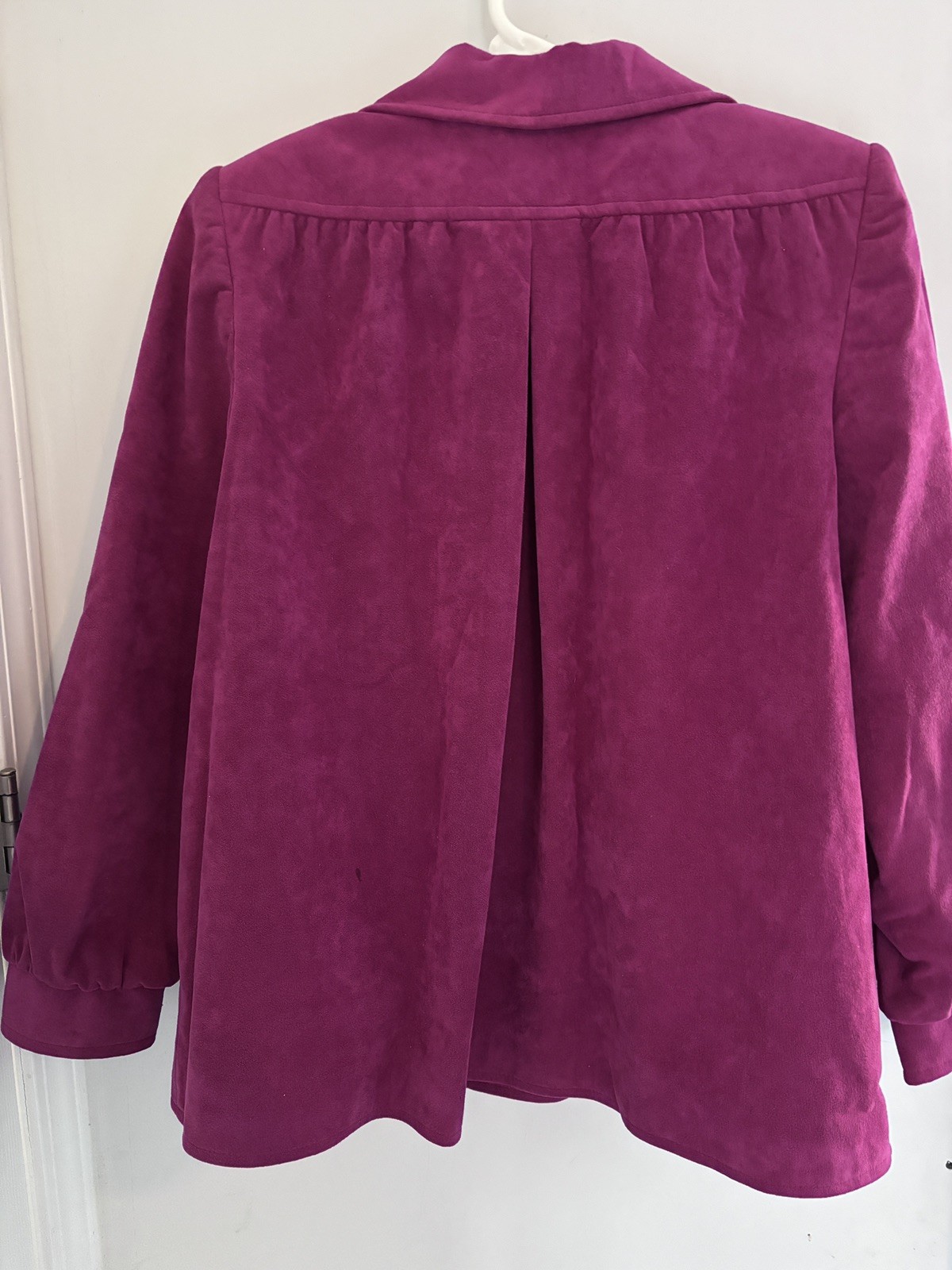 Adolph Shuman For Lilli Ann Blaze Cranberry Color Ultra Suede Material Size M-L