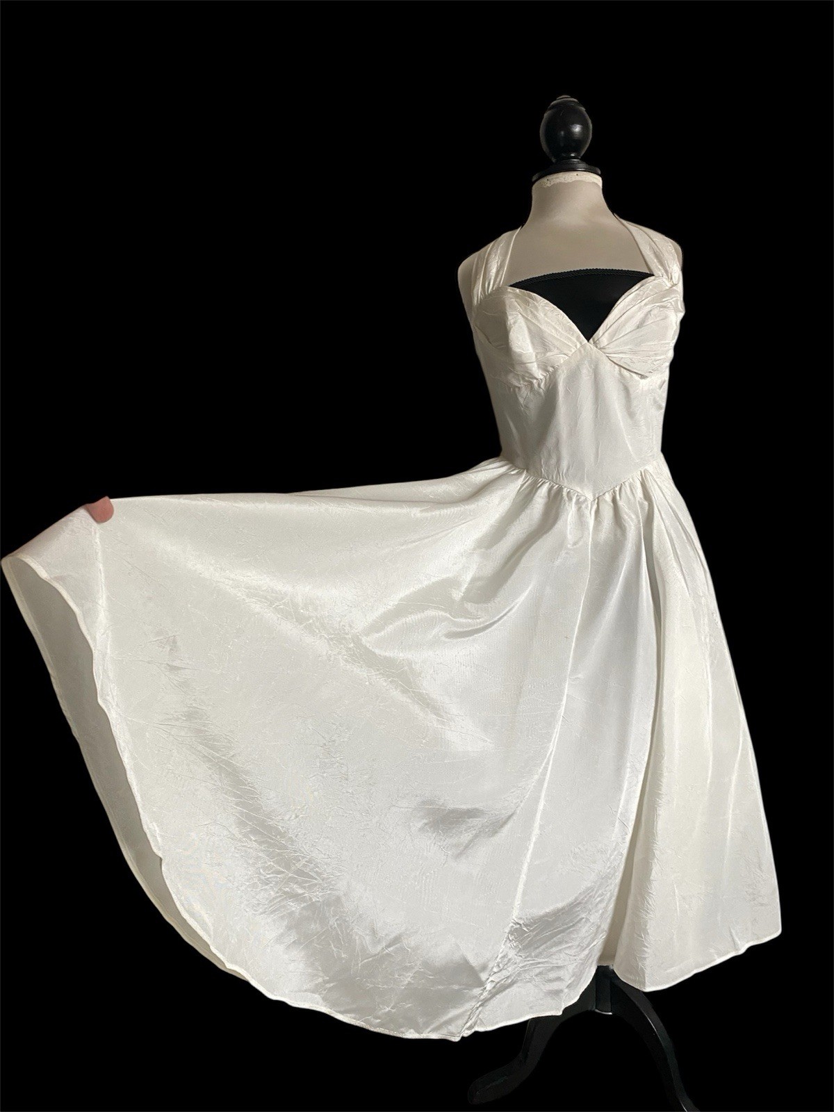 Vintage Marilyn Monroe Style White Halter Neck Dress TD4 By Electra Size XS/S