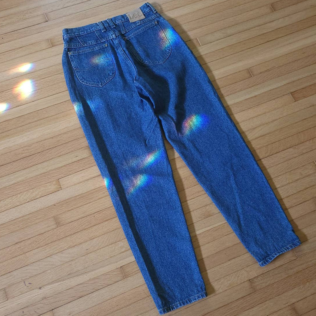 Vintage 1980’s Lee Denim Jeans / Faded Distressed / Size 12 / 29 x 30 / Mom