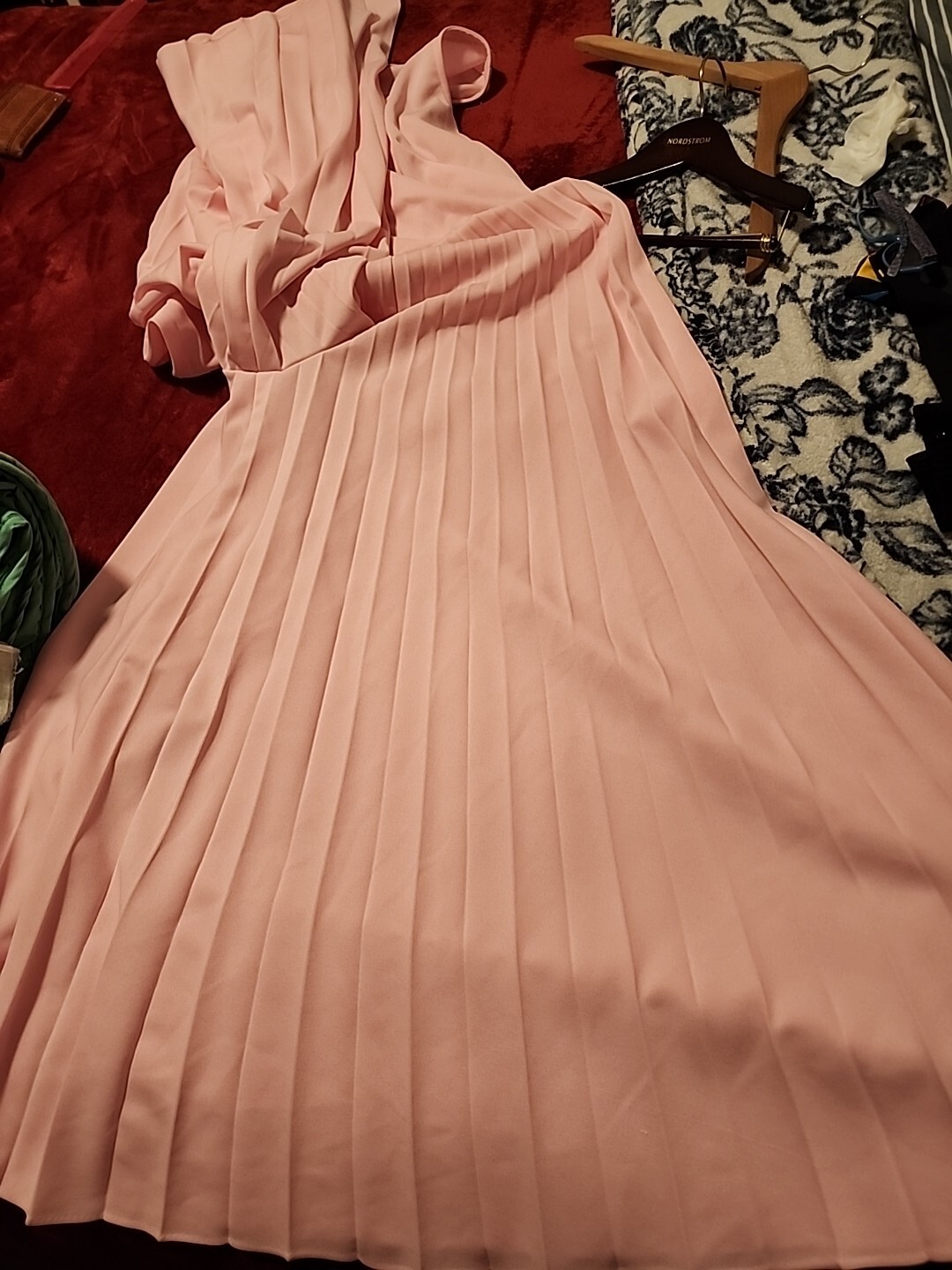 Vintage Miss Shaheen Pretty IN Pink Wide Leg Palazzo Pants Jumpsuit Sizr 16
