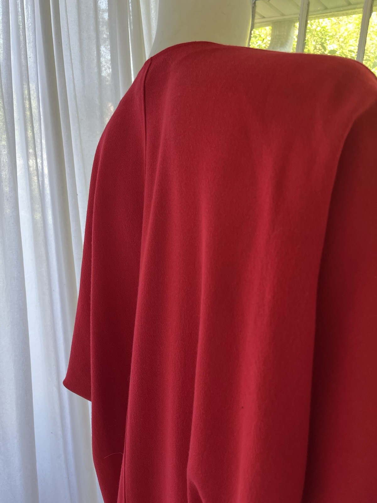 Jean Muir Vintage 1980s Wool Crepe Swing Coat Jacket
