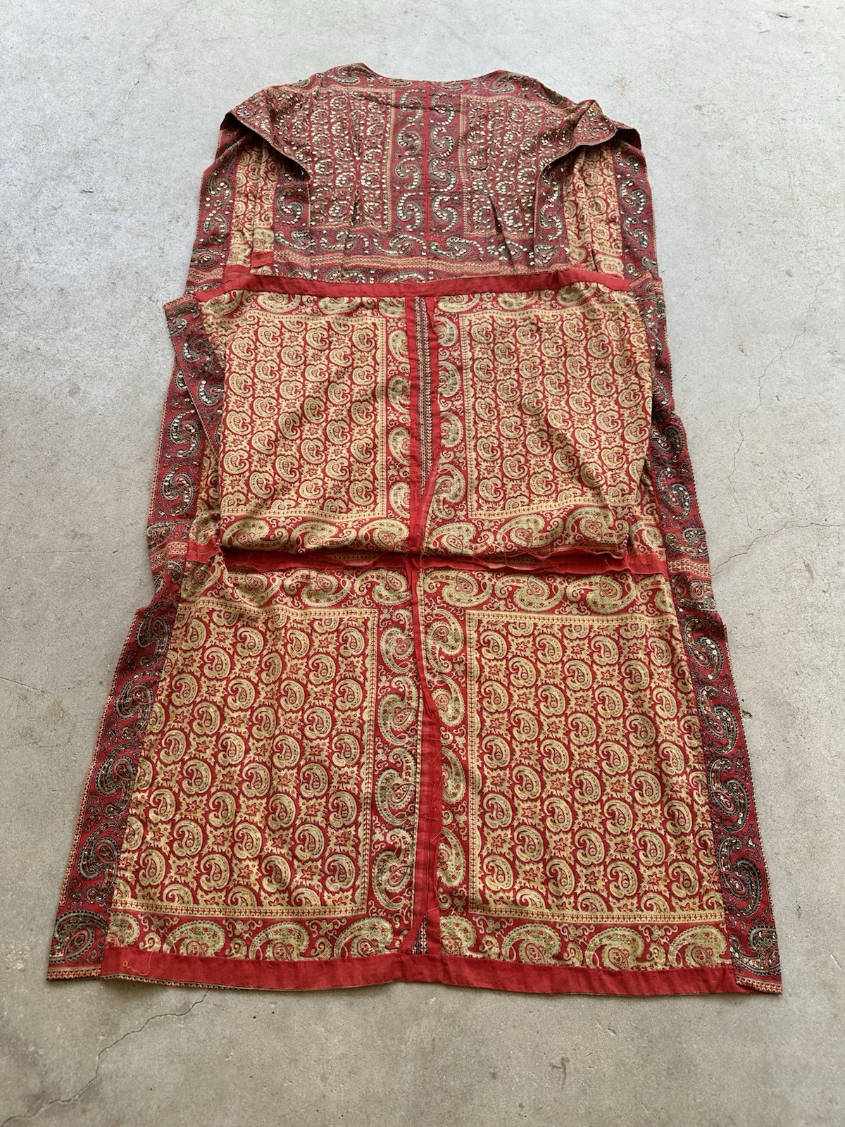 1960s Tipicano Sequined Caftan Hostess Dress Maxi Tunic Resort Sparkle 70s VTG