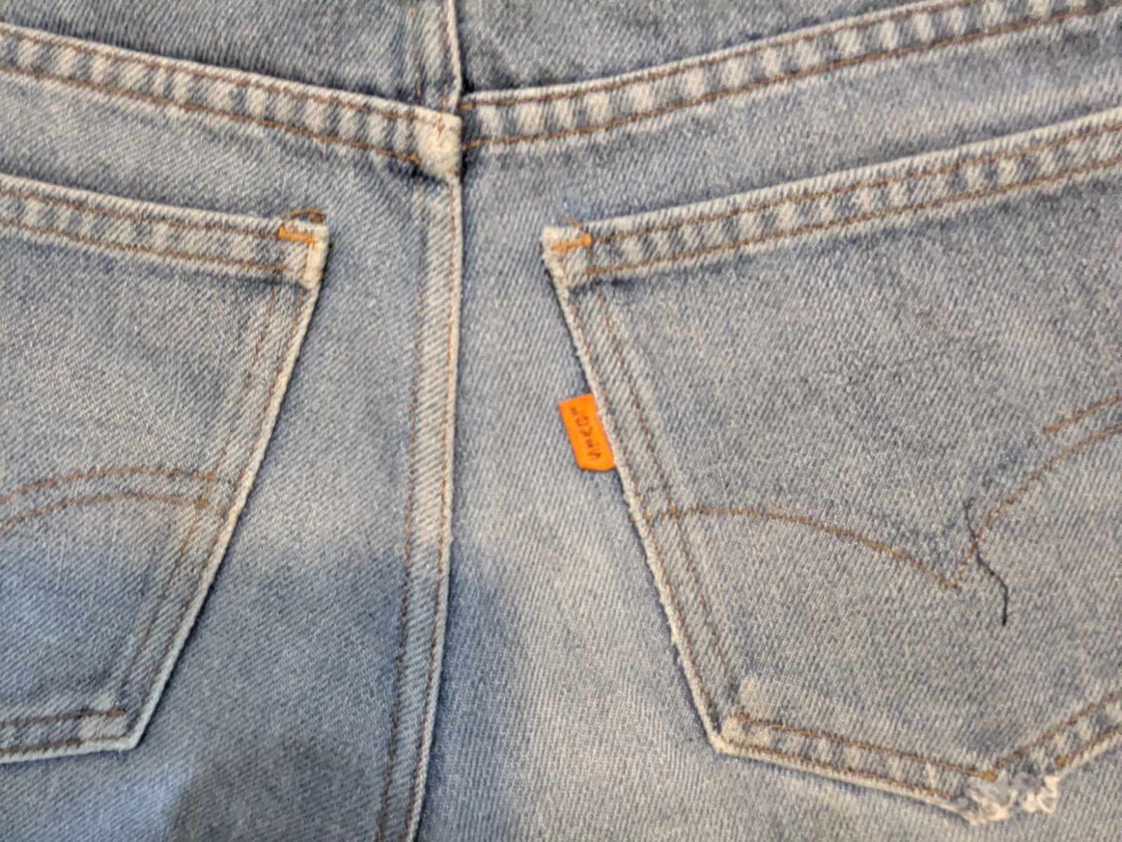 Levis 705 Orange Tab Vintage Denim Jean Shorts 25″ Waist Womens Size 2 B62