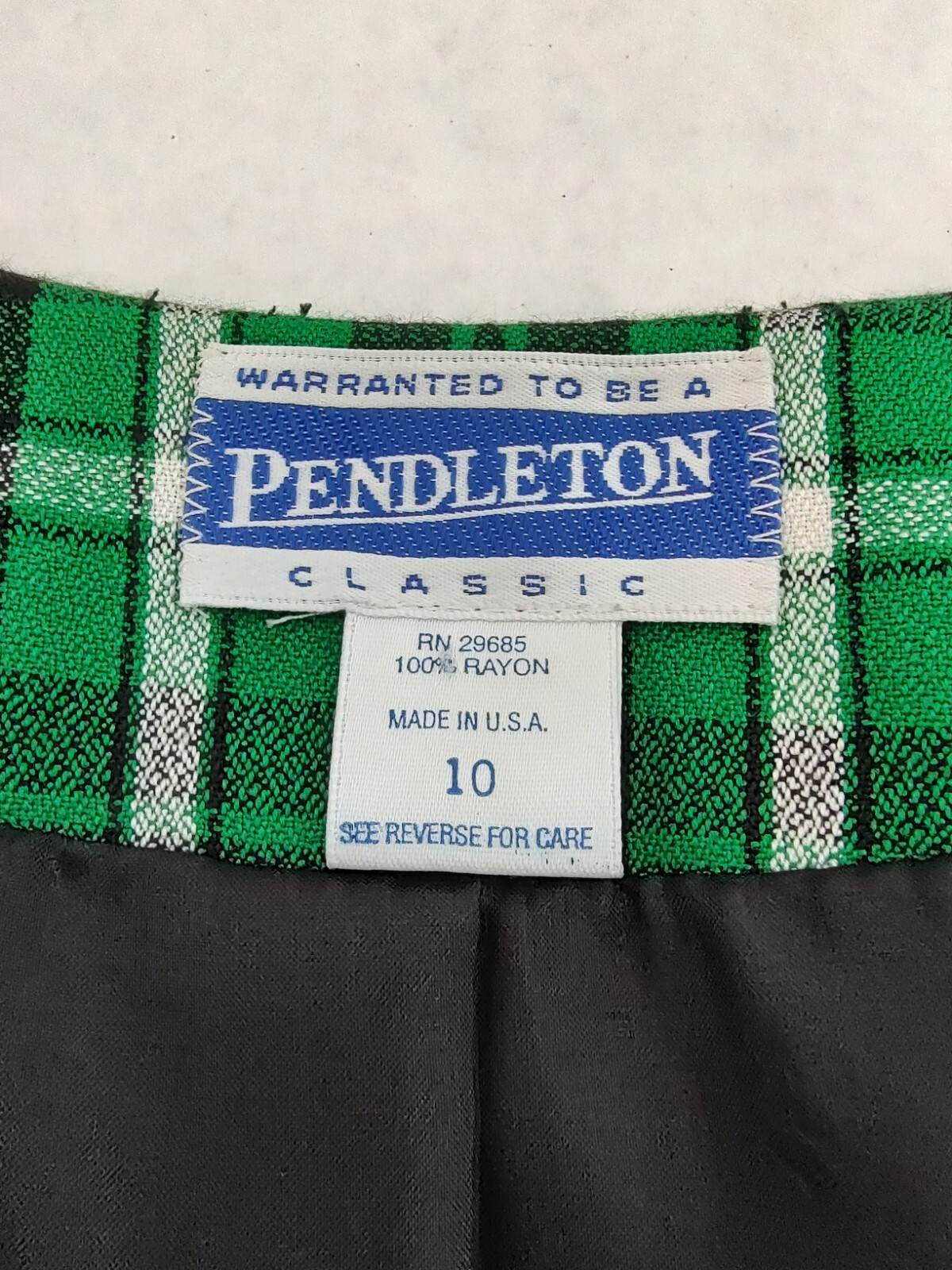 VGT 90’s Pendleton Classic Blazer Jacket Plaid Double Breasted Womens Sz 10 NOS