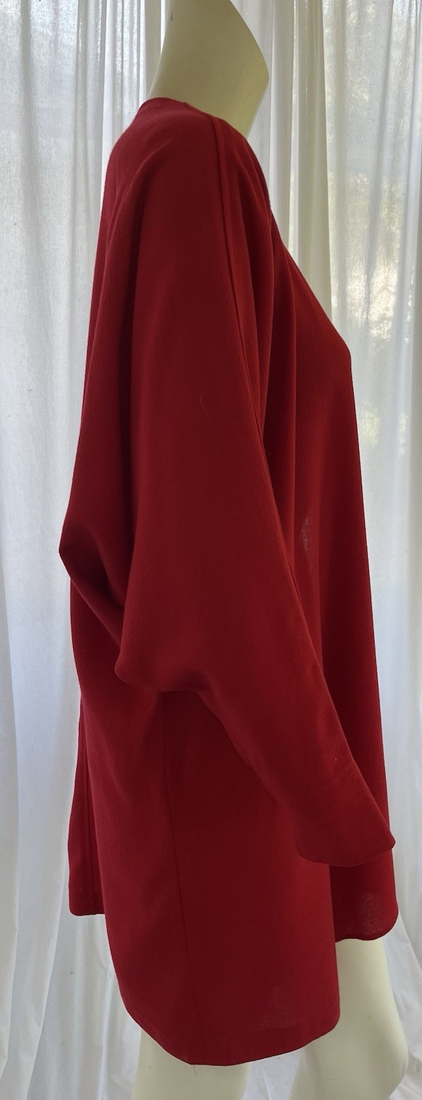 Jean Muir Vintage 1980s Wool Crepe Swing Coat Jacket