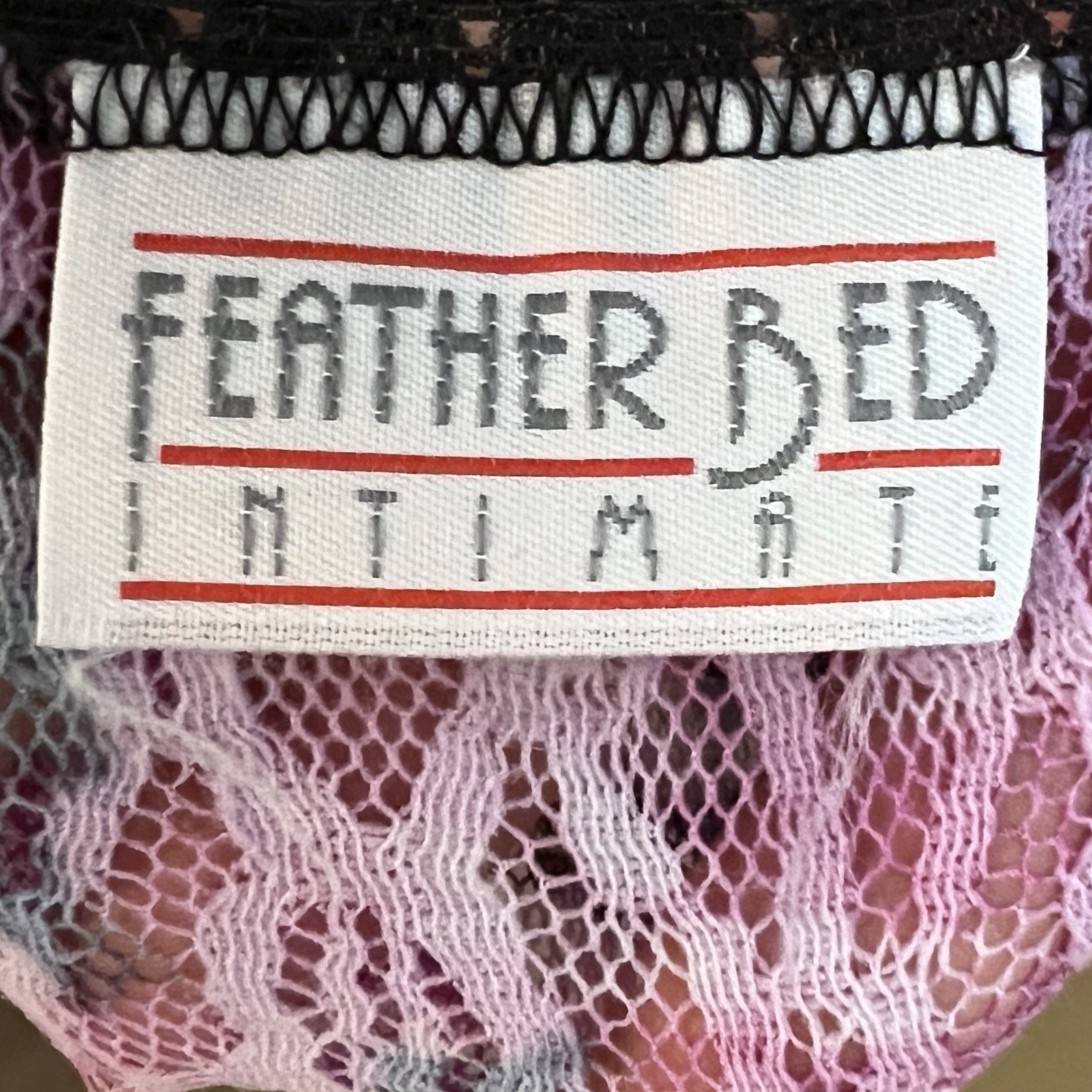 Vtg Feather Bed Intimates Slip Dress M Floral Nightgown Stretch Lace Ballerina
