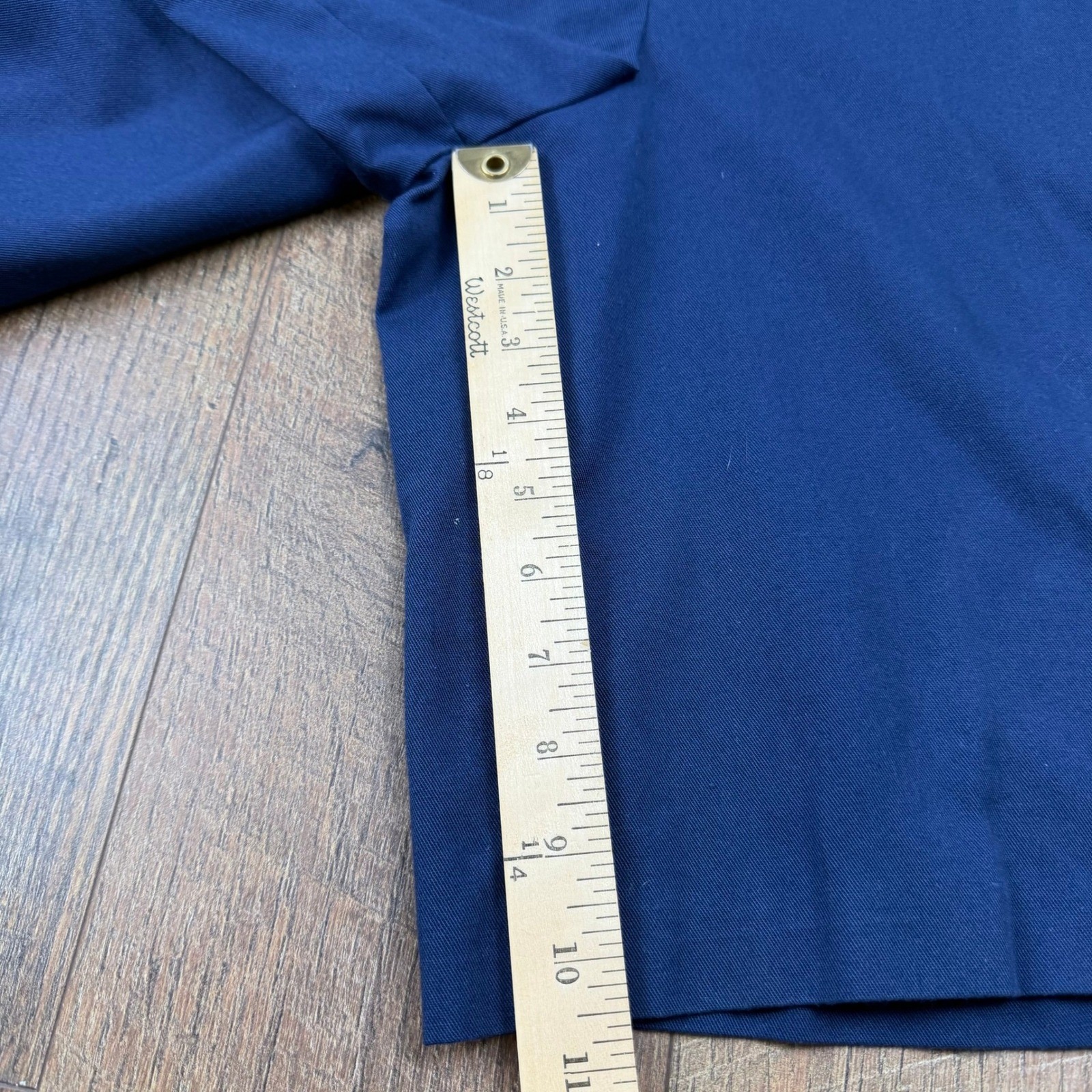 Vintage 80s Navy Blue Wide Leg Culottes Gaucho Shorts High Waist Size 7/8