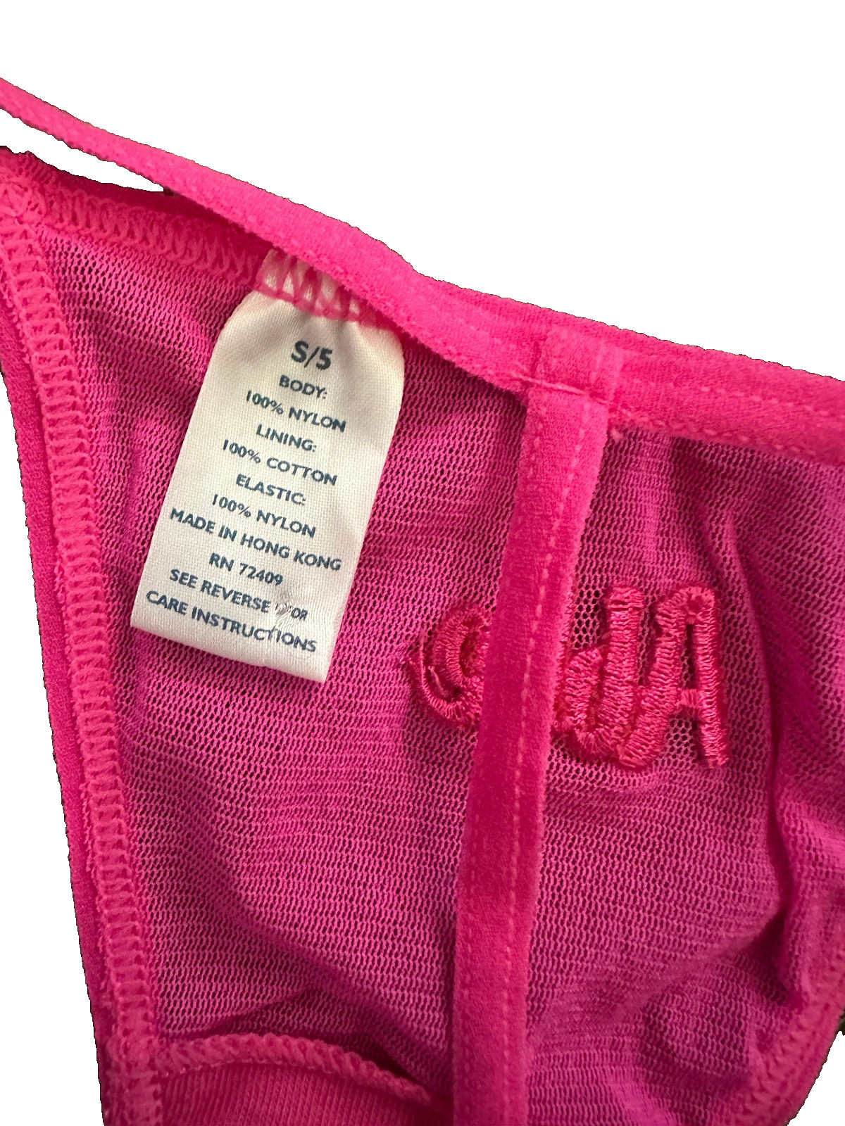 VINTAGE Y2K „Able” Pink Thong G-String Panties Small / 5