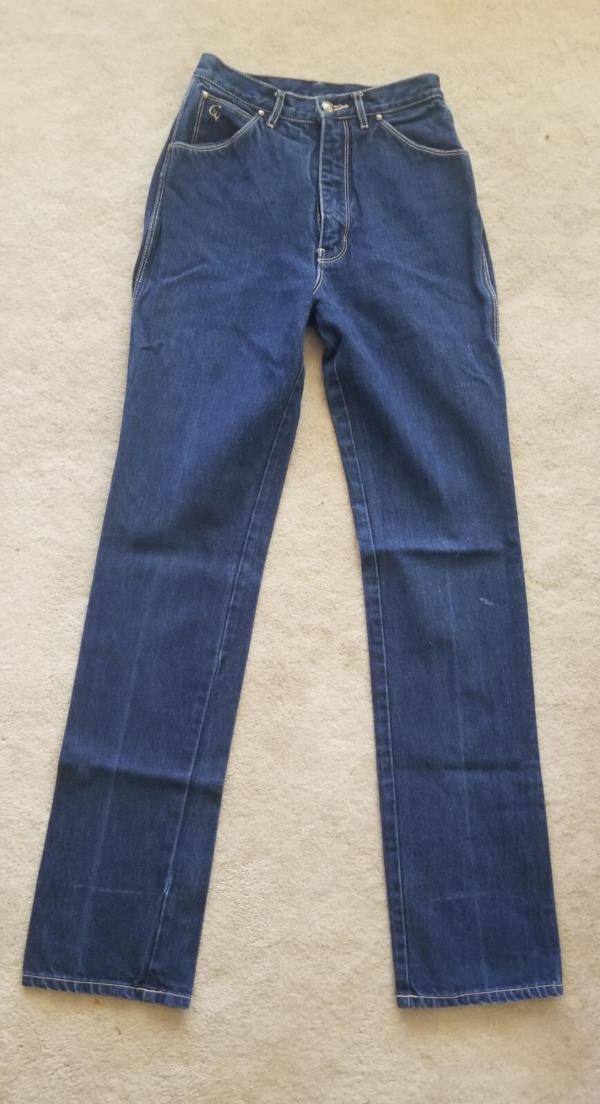 Vintage GLORIA VANDERBILT Jeans 1980’s Size 9 Indigo Denim Straight High Waist