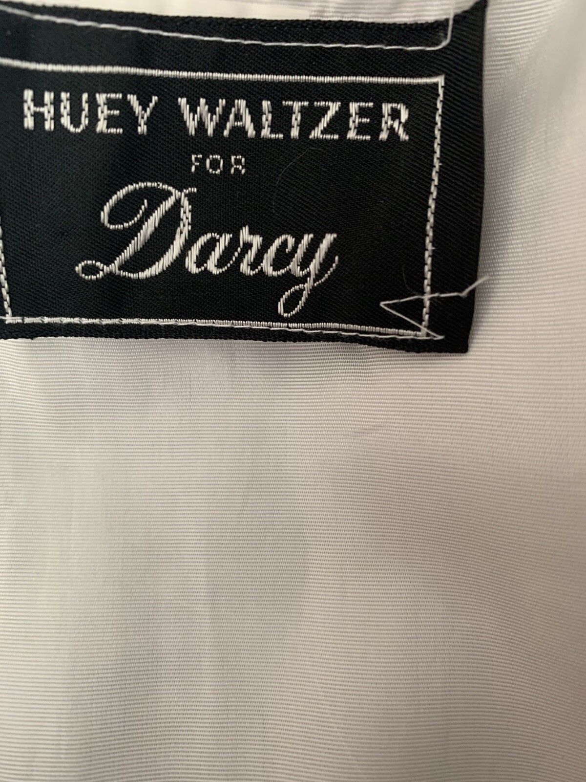 Vtg 80s Retro 50s Dress Blue White Gingham Sleeveless Huey Waltzer Rockabilly