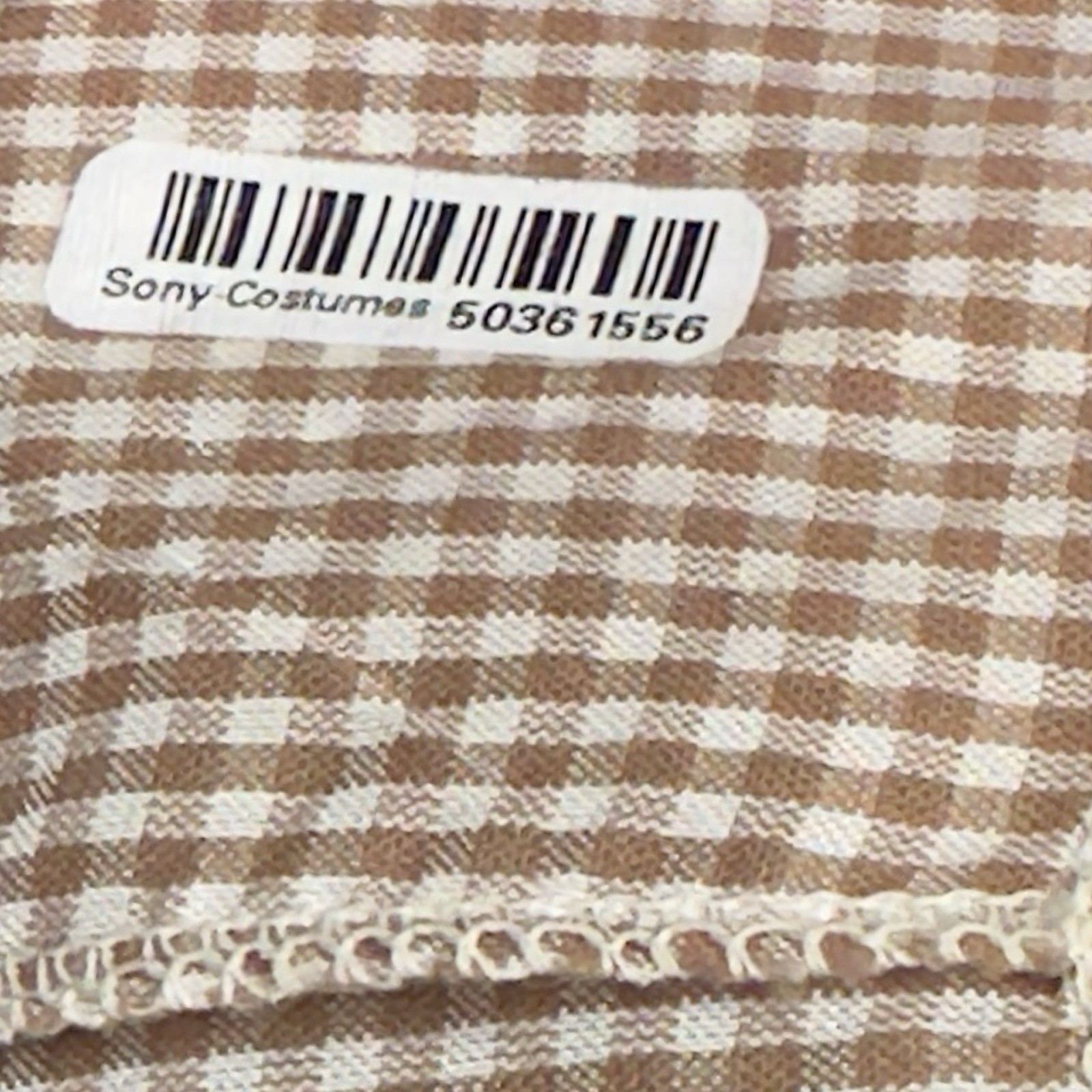 1950s Gingham Sleeveless Blouse Peter Pan Collar Vintage Movie Sony Studios