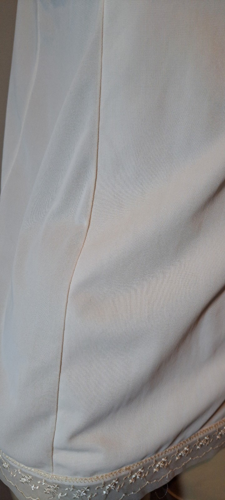 Vtg Full Slip Nice Lace Sheer Trim 38 Plus Sz Gaymode Shadow Panel Lingerie