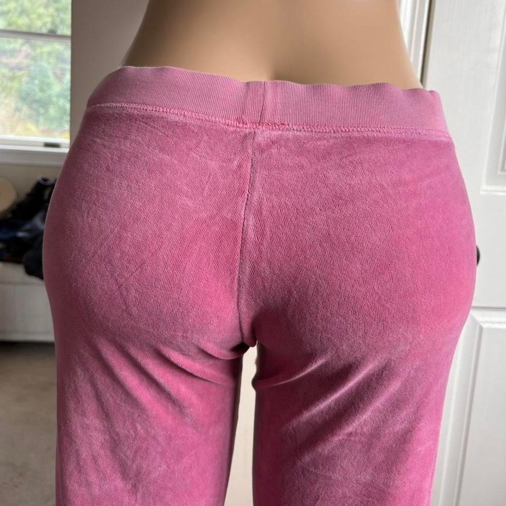 Y2k vintage OG juicy couture pink terrycloth low rise track sweatpants